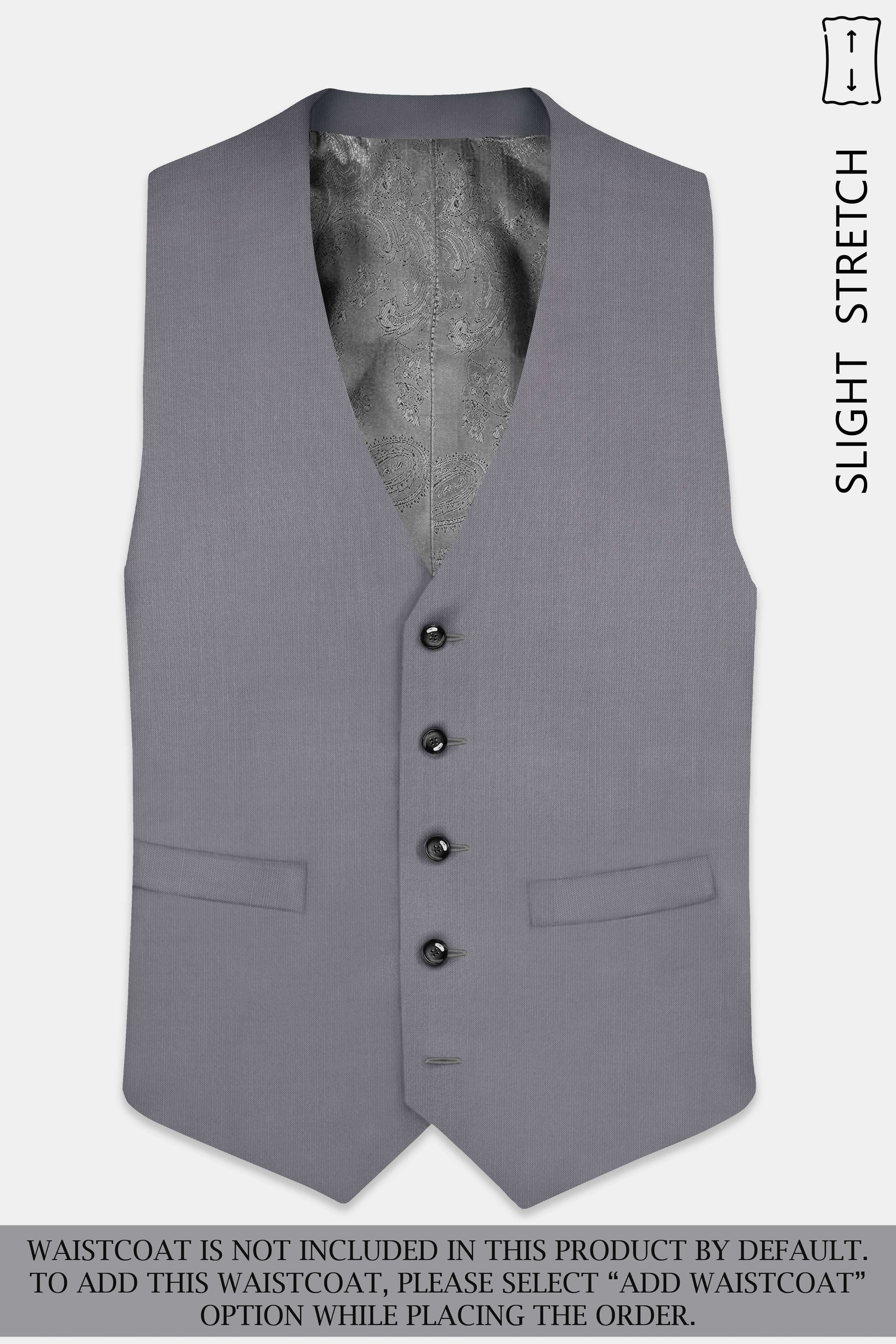 Dorian-Friar Gray Solid Wool Rich Double Breasted Slight Stretch Suit