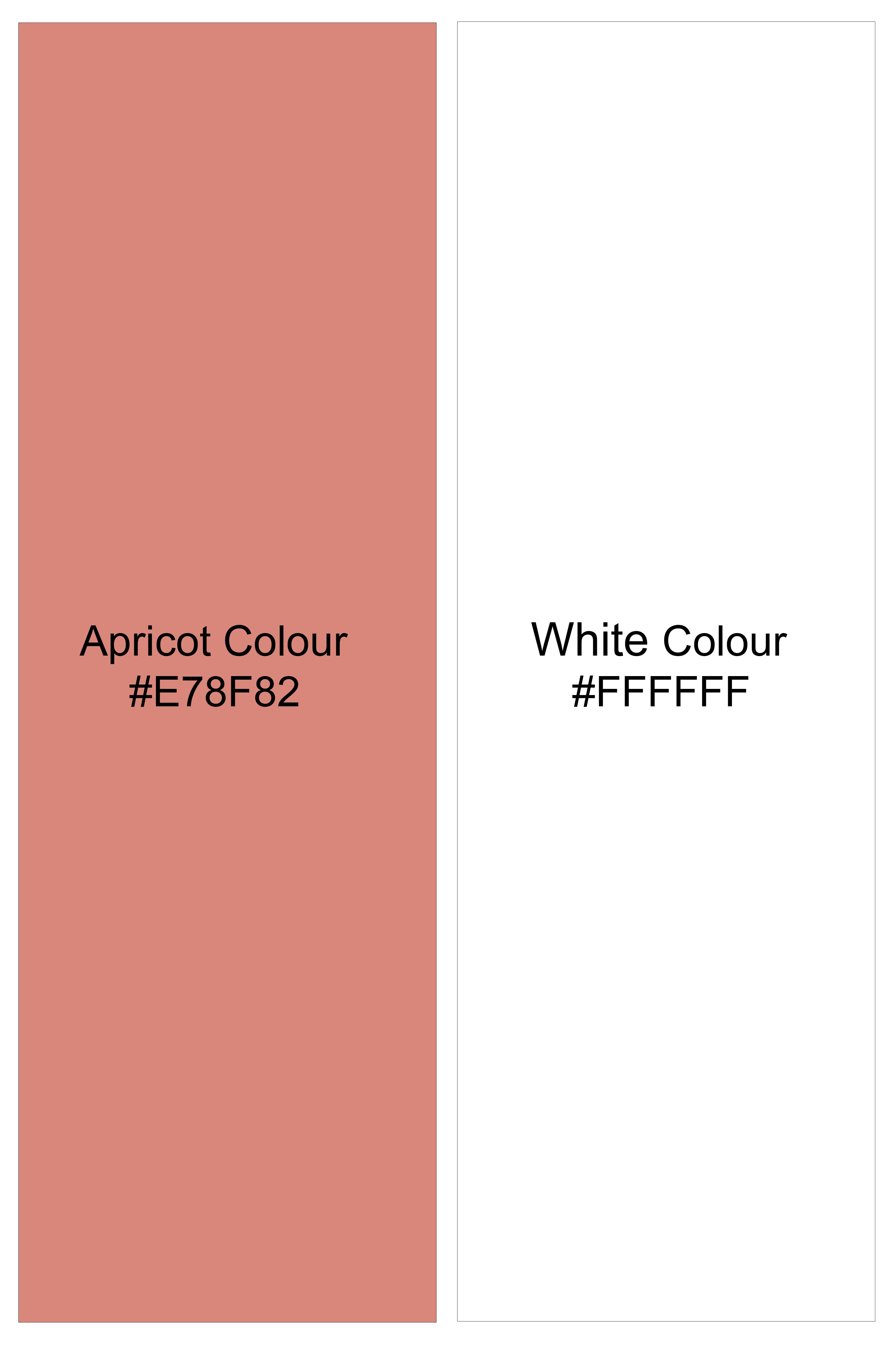 Bright White And Apricot Peach Multicolor Sequin and thread Embroidered Tuxedo Suit