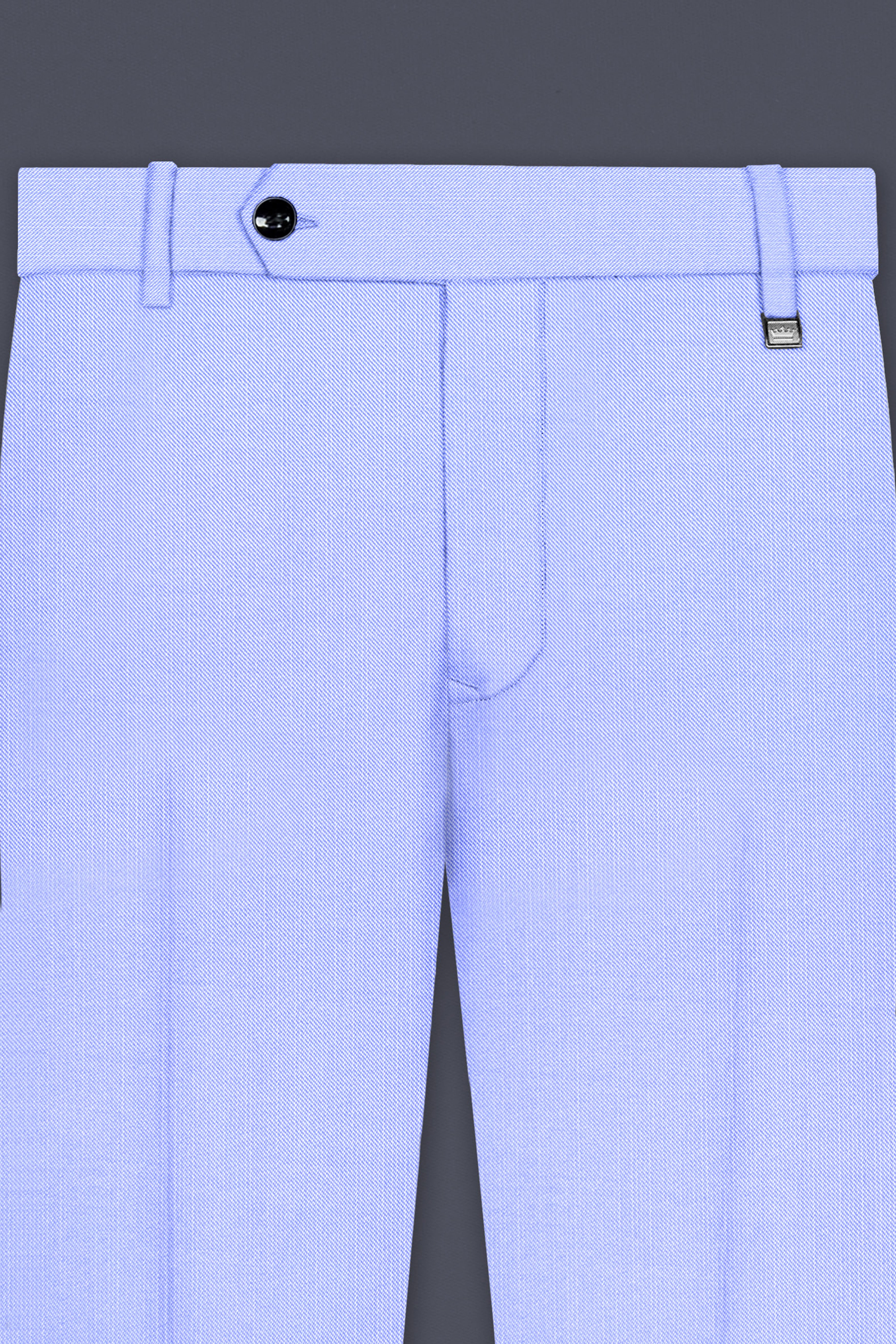 Periwinkle Blue Solid Wool Rich Single Breasted Stretchable traveler Suit