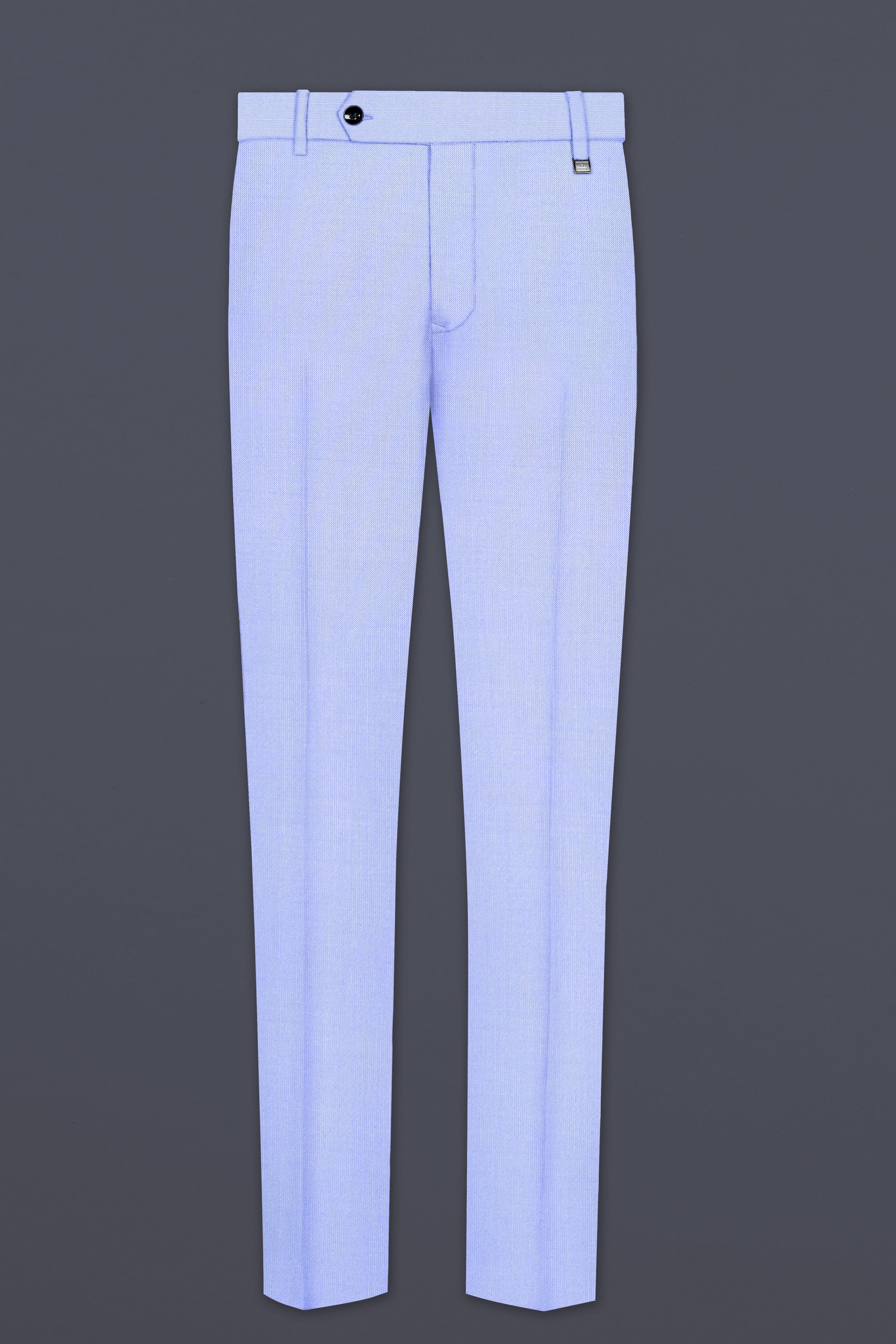 Periwinkle Blue Solid Wool Rich Single Breasted Stretchable traveler Suit