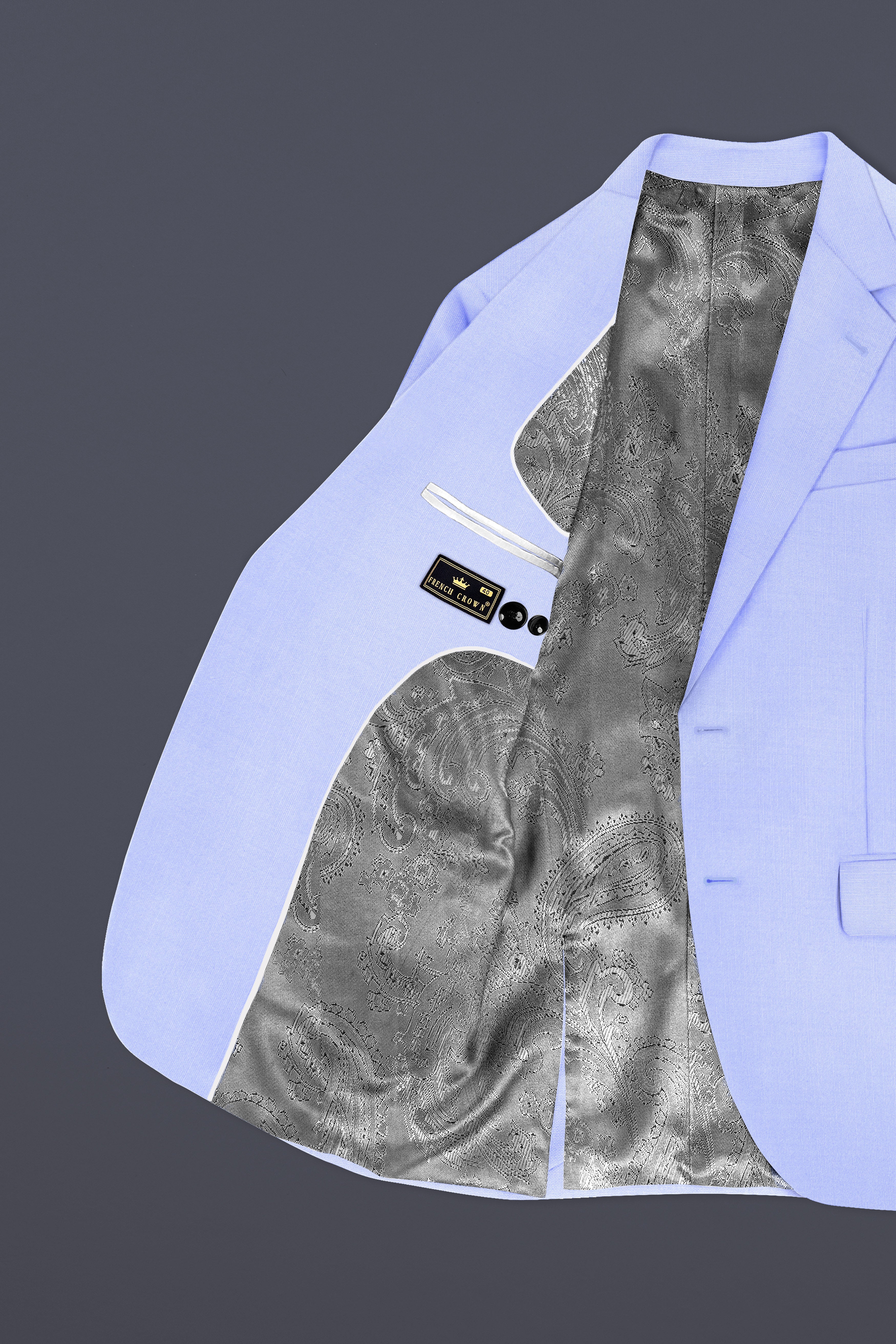 Periwinkle Blue Solid Wool Rich Single Breasted Stretchable traveler Suit