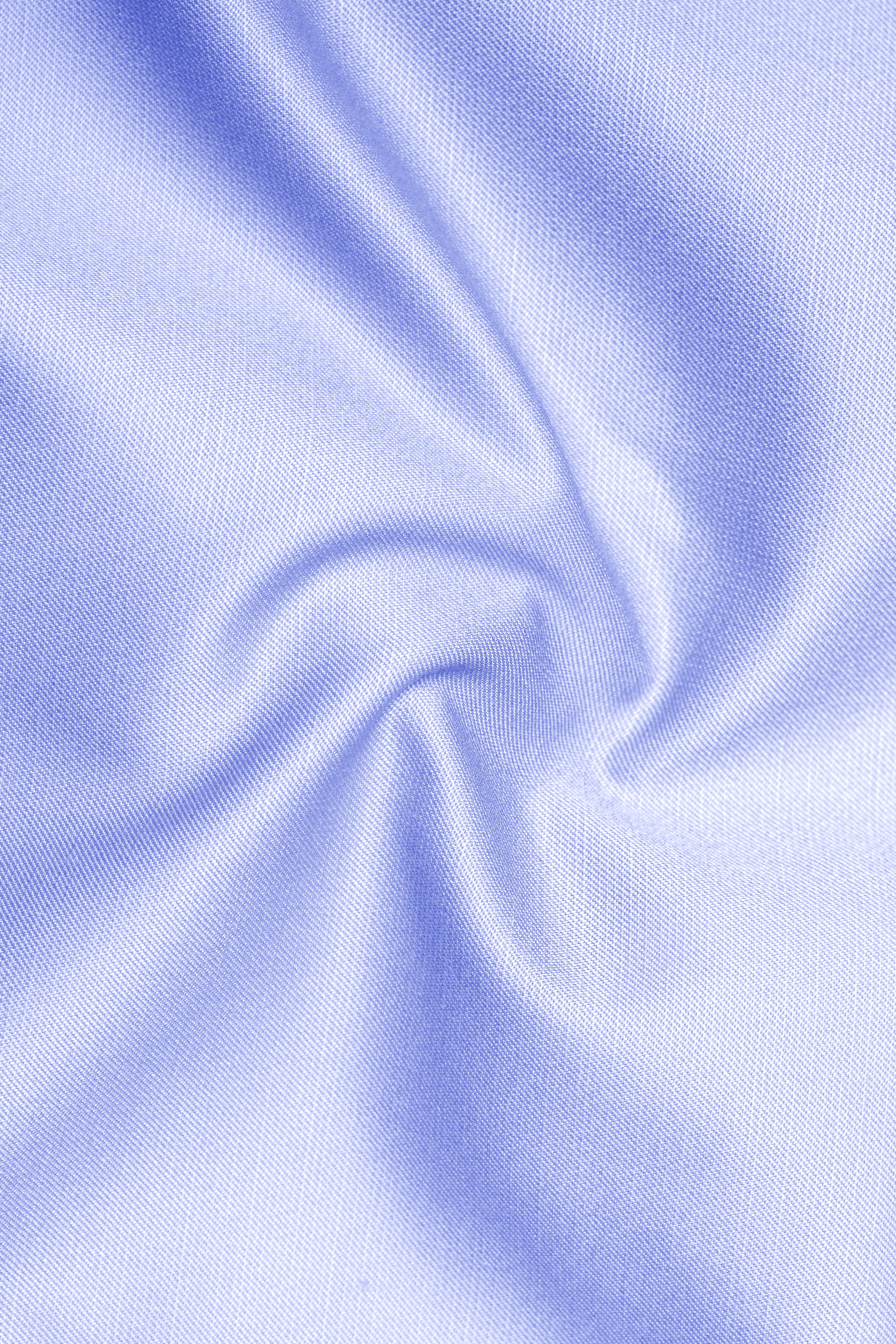 Periwinkle Blue Solid Wool Rich Slight Stretch Waistband Pant