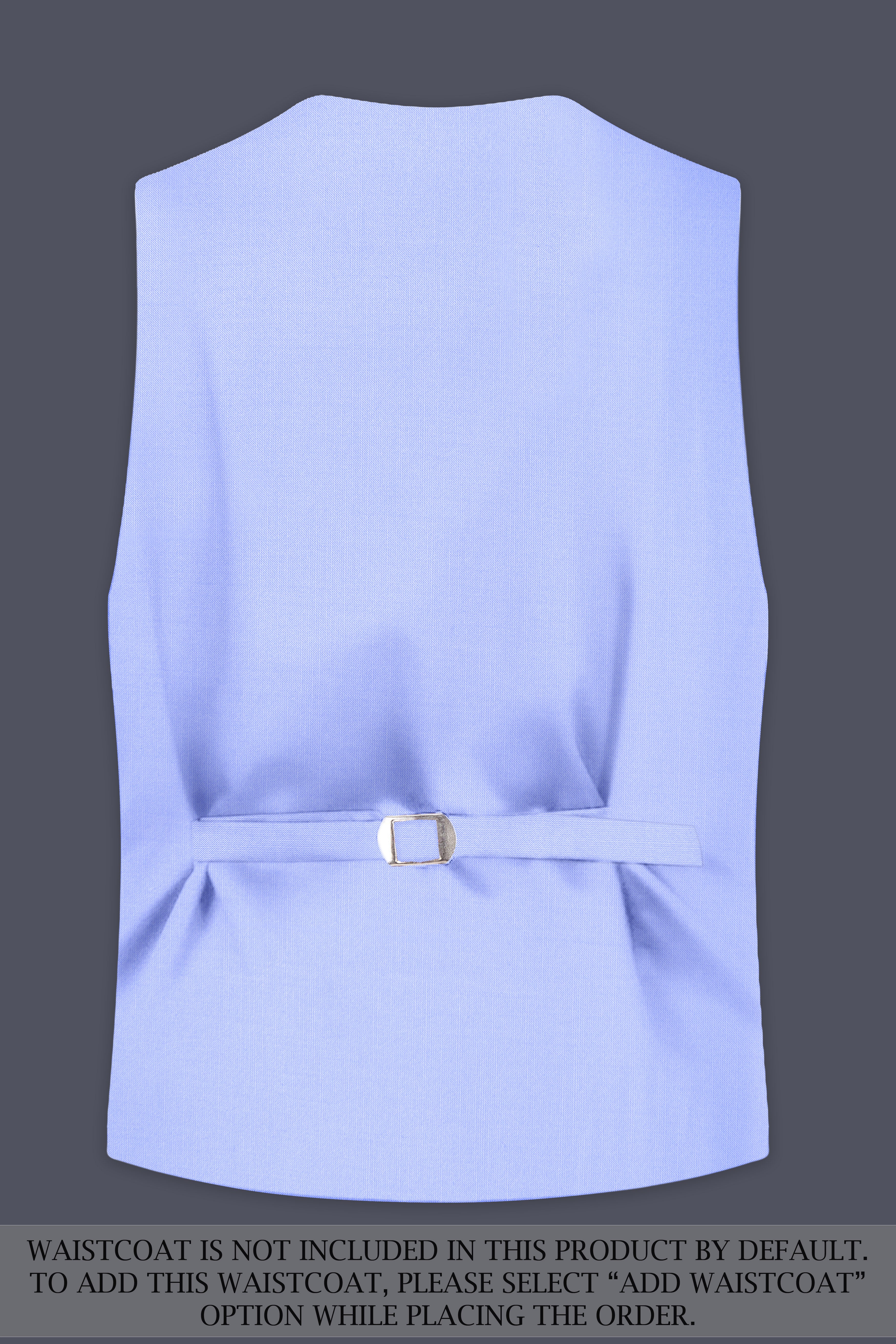 Periwinkle Blue Solid Wool Rich Double Breasted Slight Stretch Suit