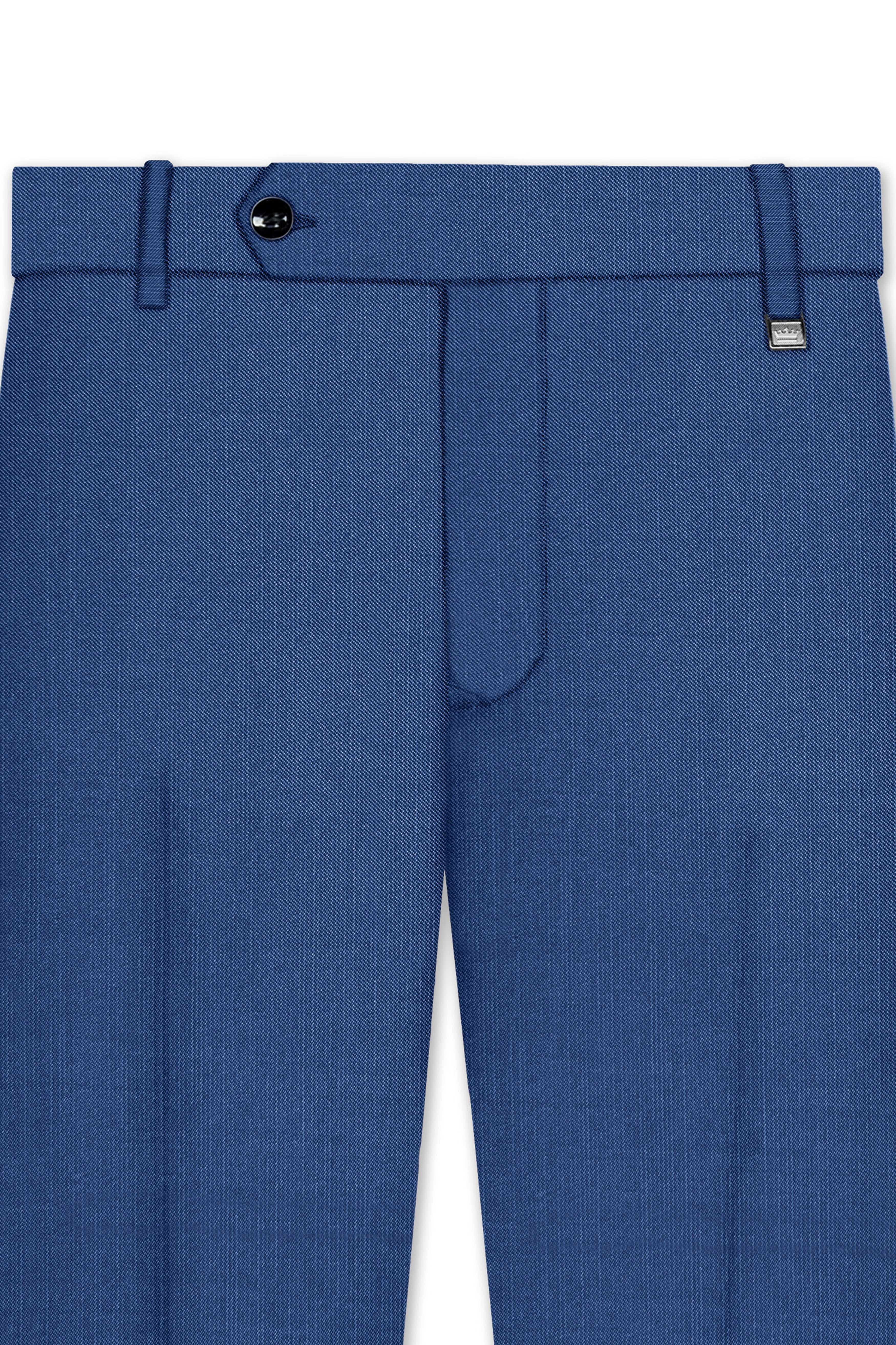 Marinoir-Cello Blue Wool Rich Tuxedo Slight Stretch Suit