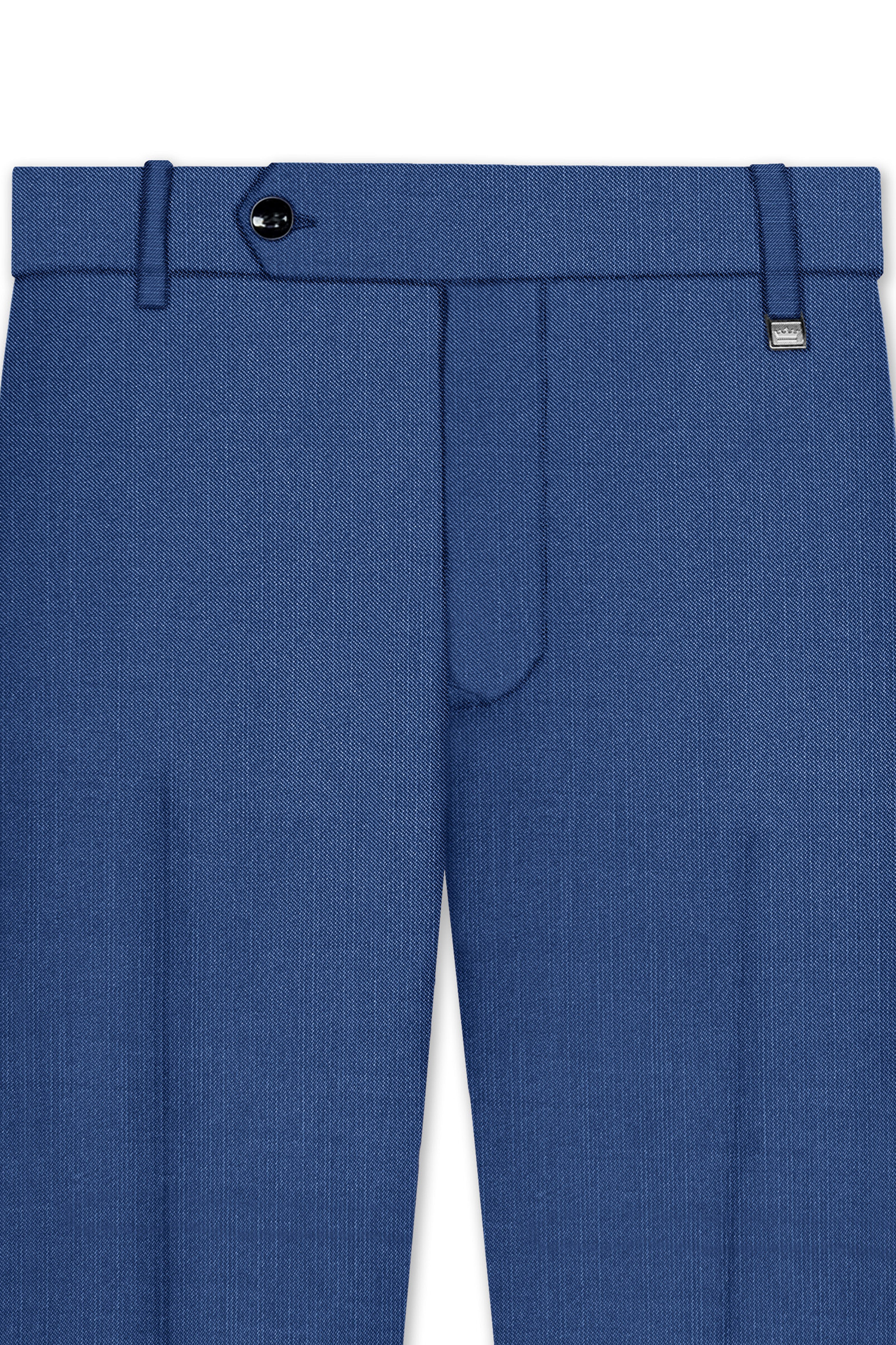 Marinoir-Cello Blue Wool Rich Tuxedo Slight Stretch Suit
