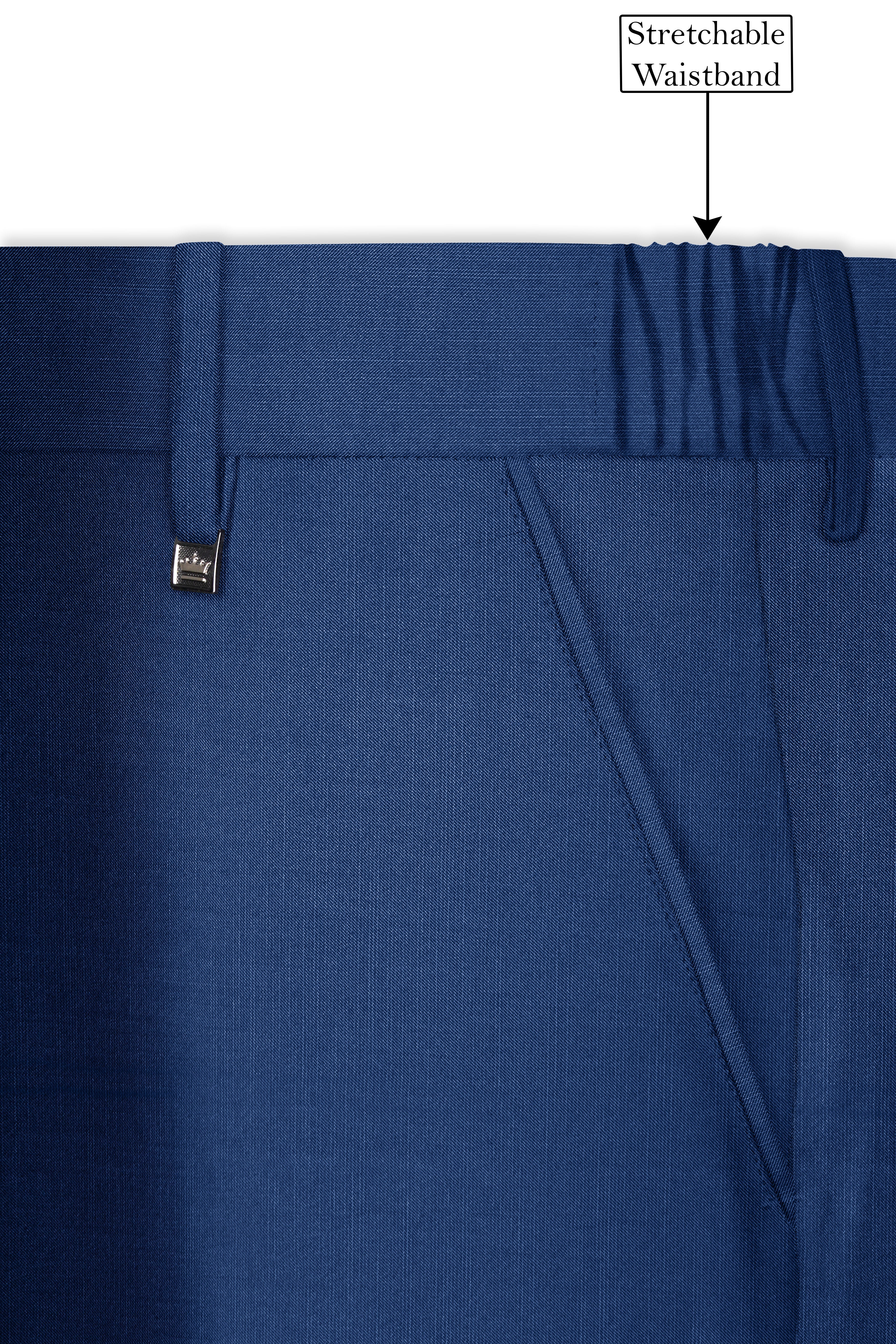 Marinoir-Cello Blue Wool Rich Tuxedo Slight Stretch Suit