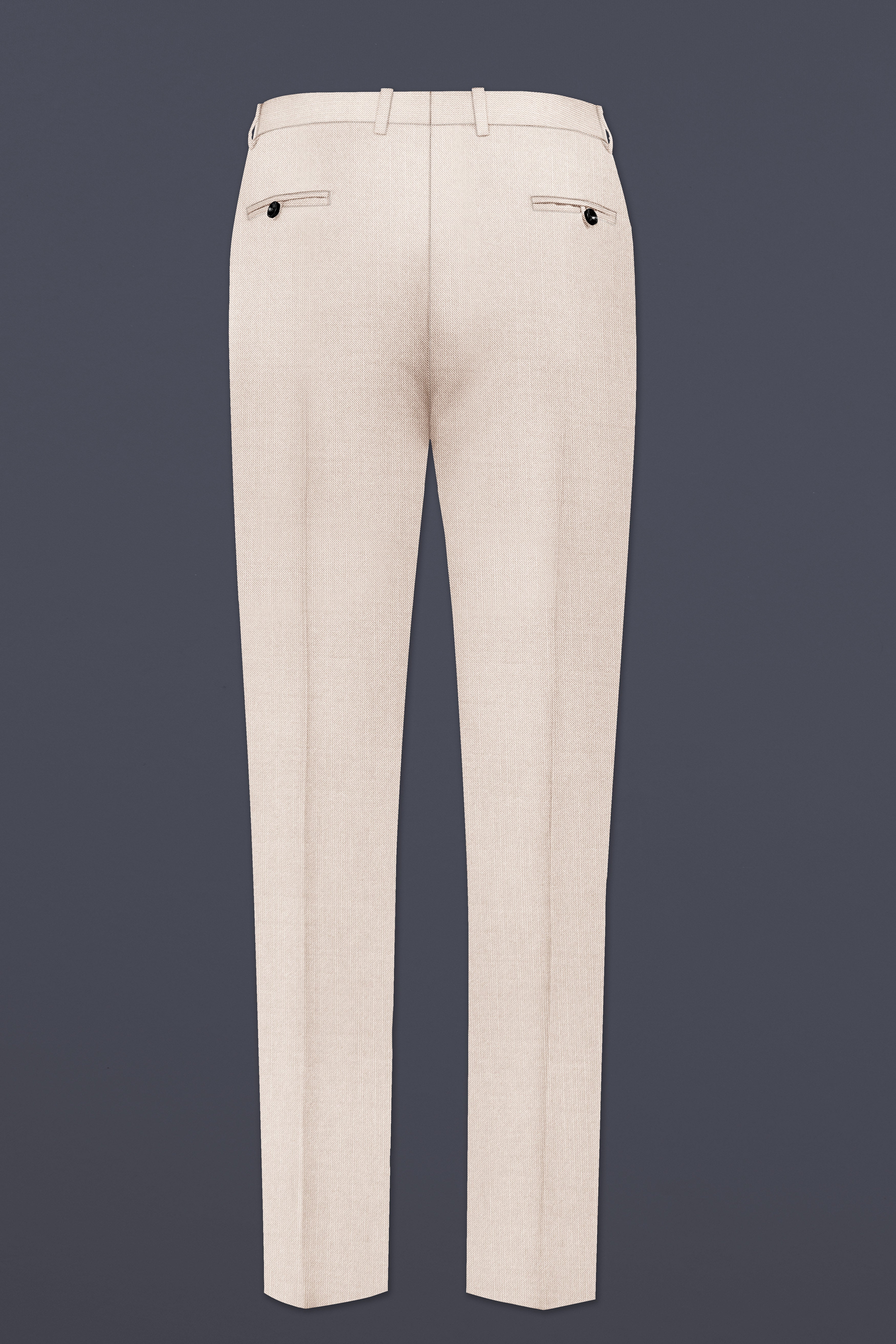 Velivon-Bizarre Cream Wool Rich Tuxedo Slight Stretch Suit