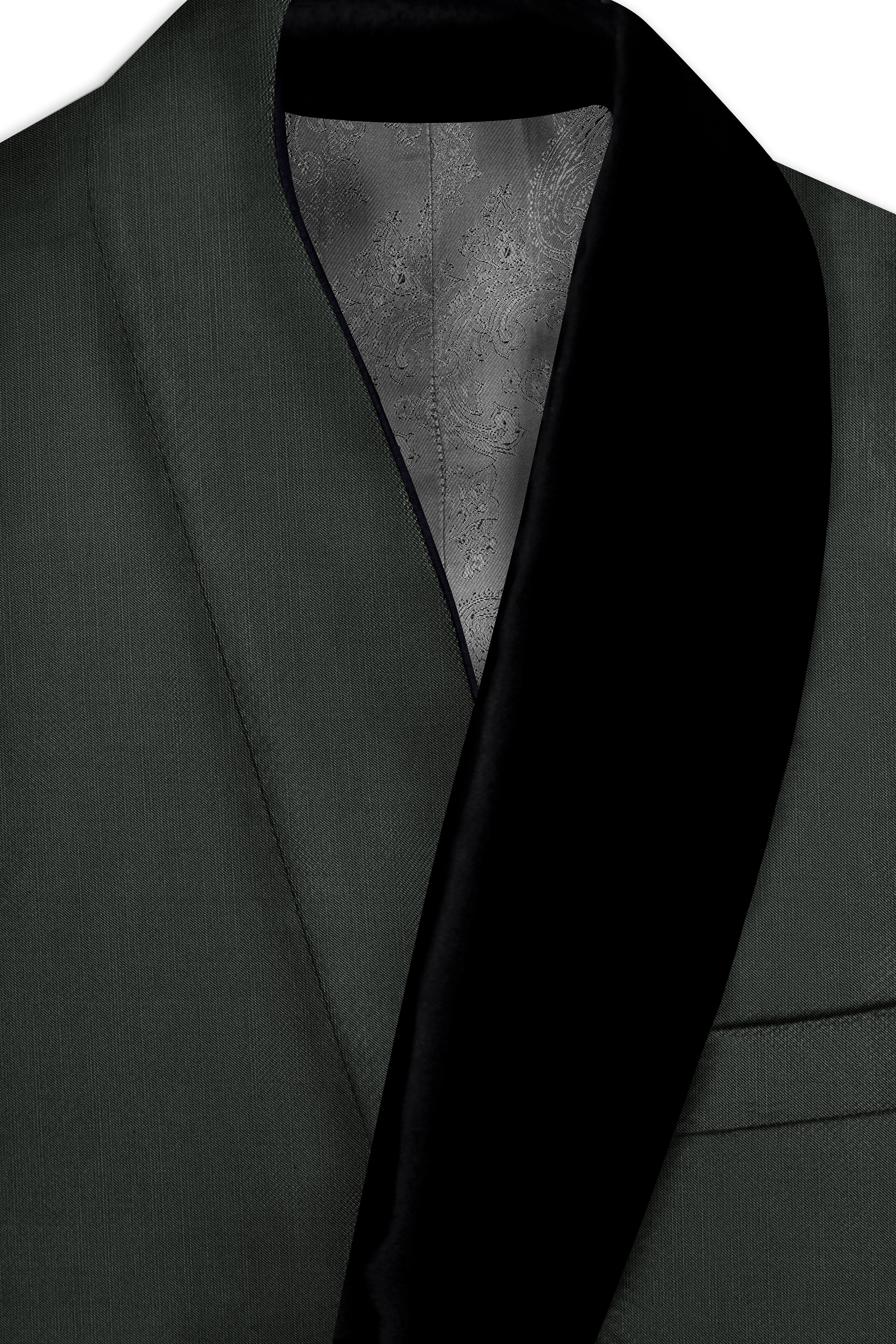 Shafton-Mine Shaft Green Wool Rich Tuxedo Slight Stretch Suit