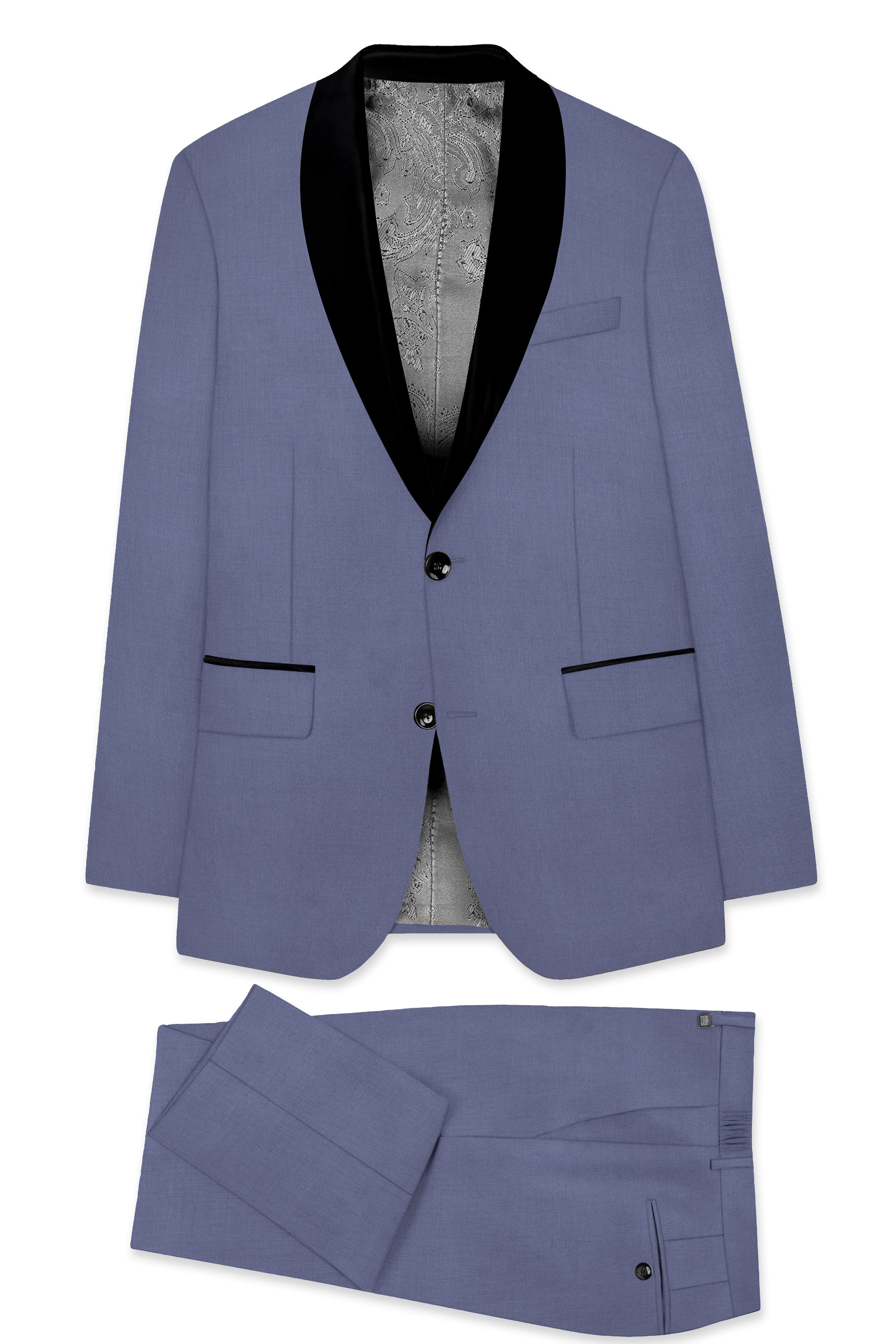 Zenith-Comet Gray Wool Rich Tuxedo Slight Stretch Suit