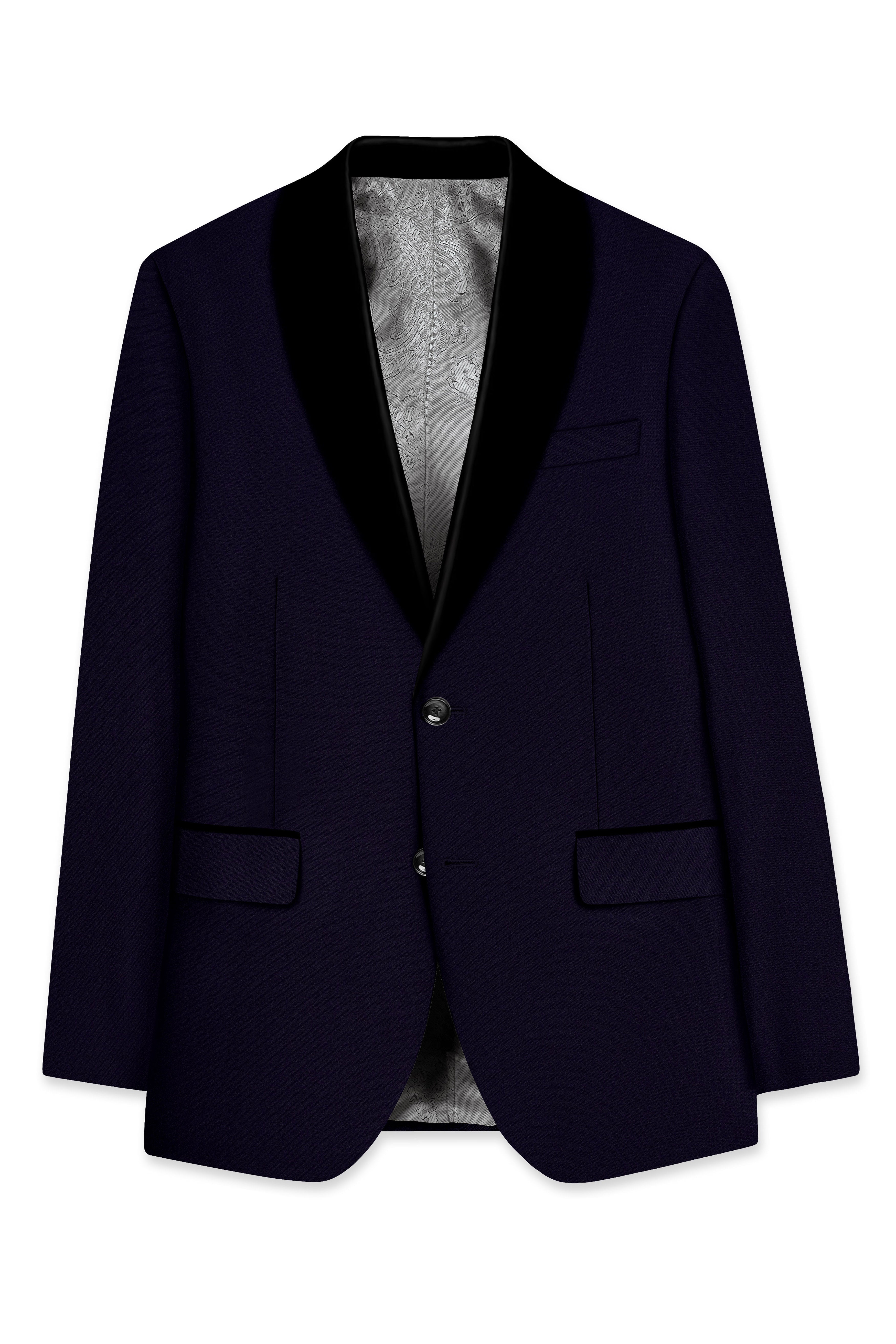 Vistaro-Korean Blue (The Best Blue We Have) Wool Rich Tuxedo Stretchable Traveler Suit