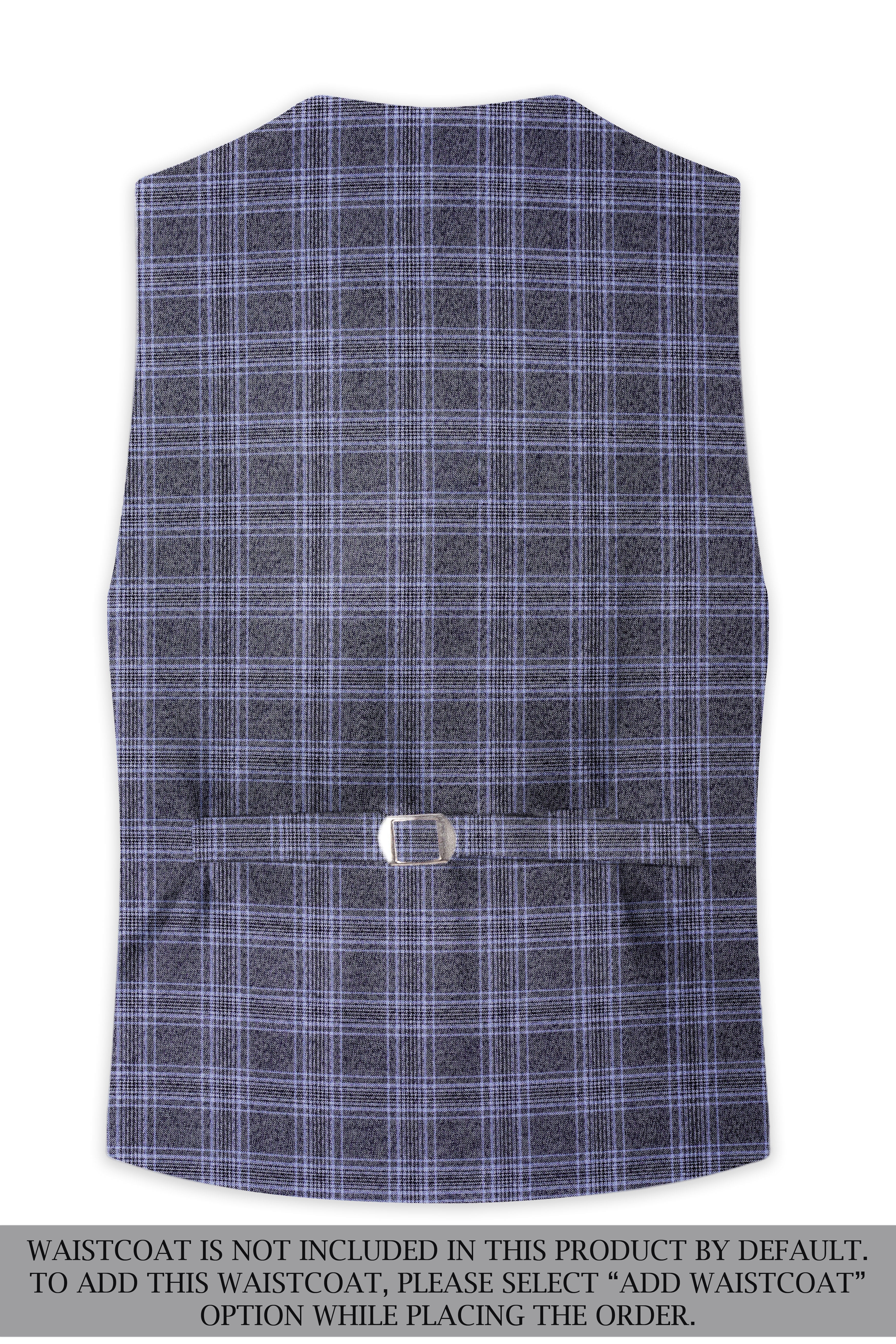 Casphin-Dolphin And Casper Blue Plaid Wool Rich Peck Lepal Single Breasted Suit