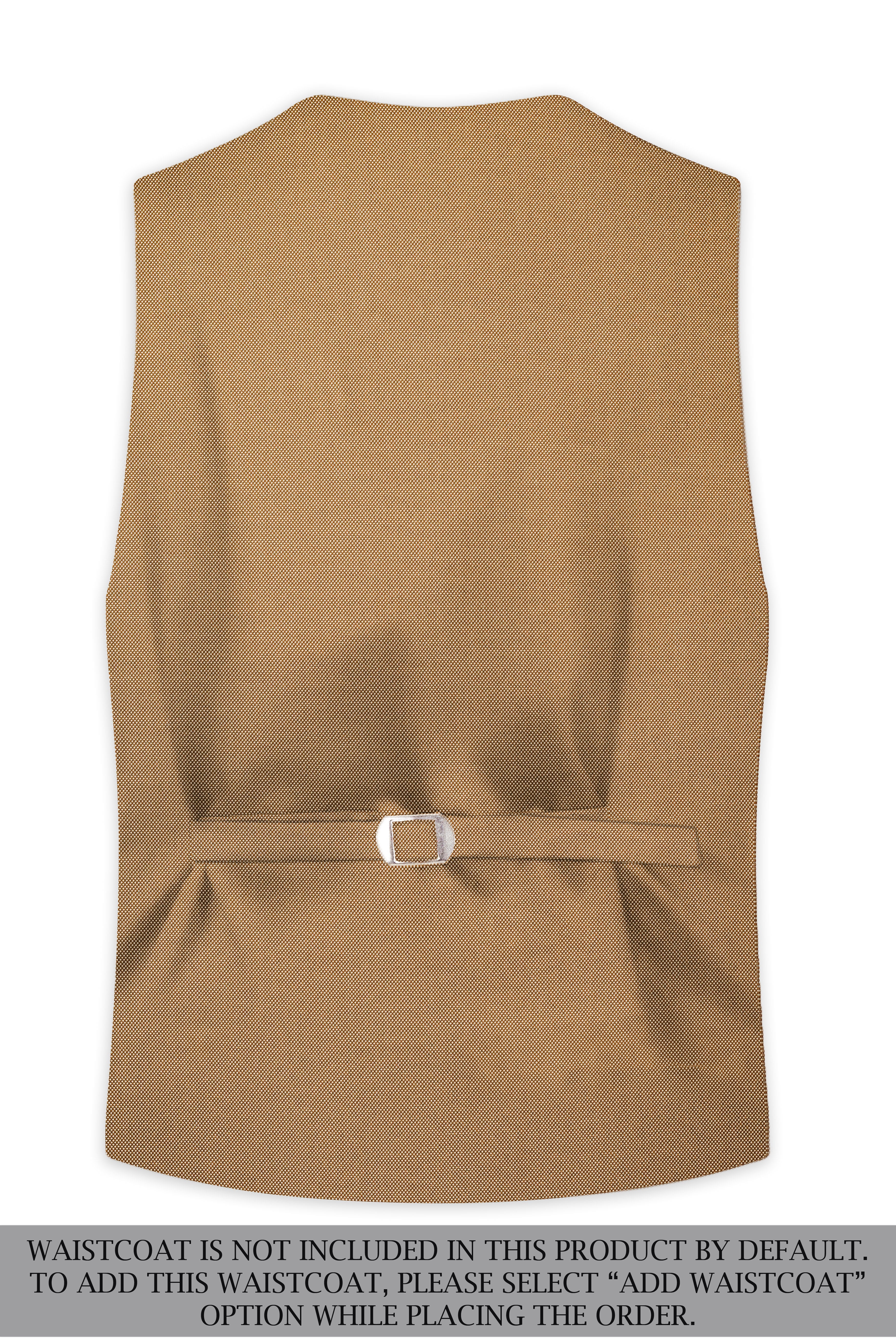 Aurenzo-Muesli Brown Textured Wool Rich Single Breasted Suit