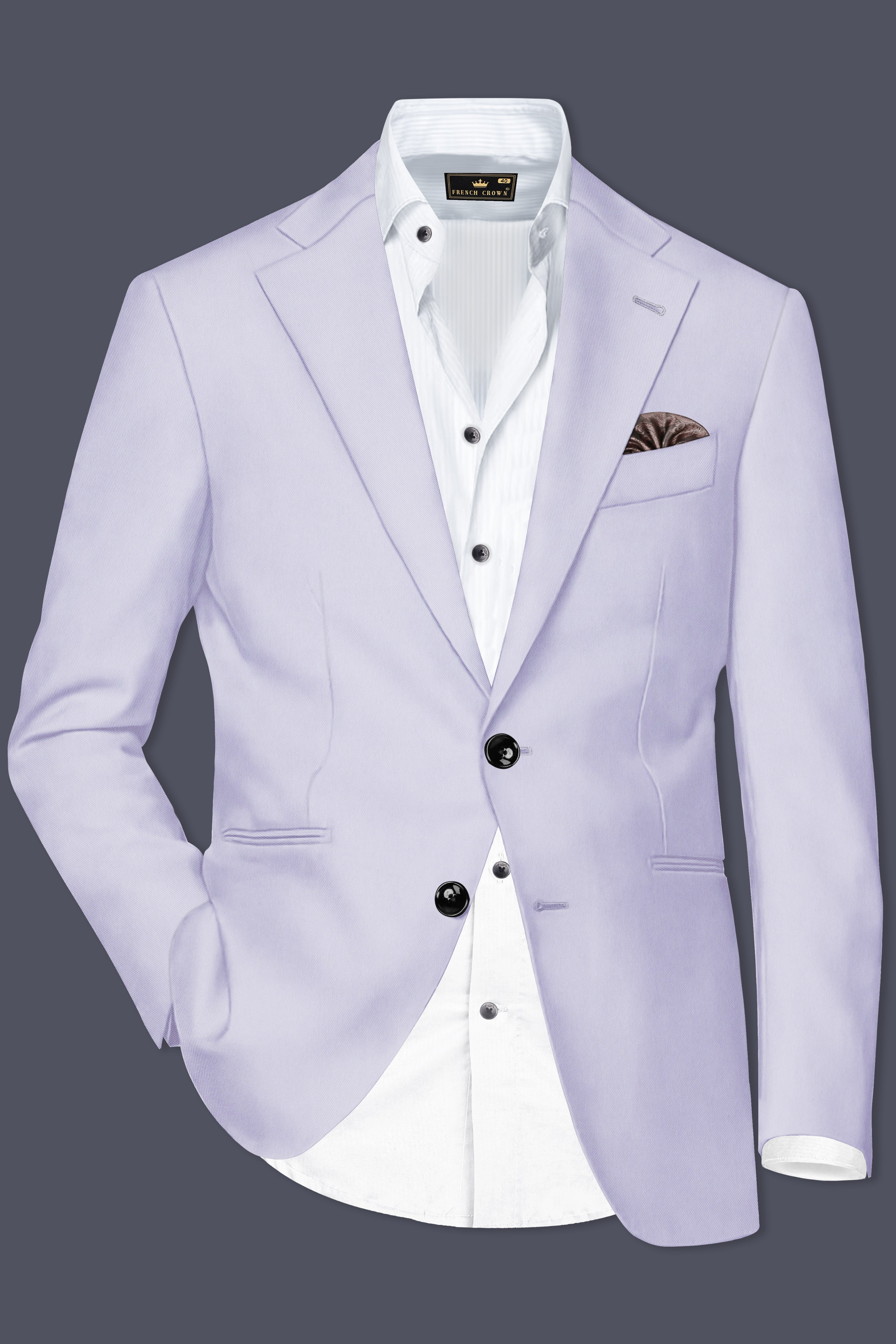 Primoux-Prelude Gray Premium Cotton Single Breasted Suit