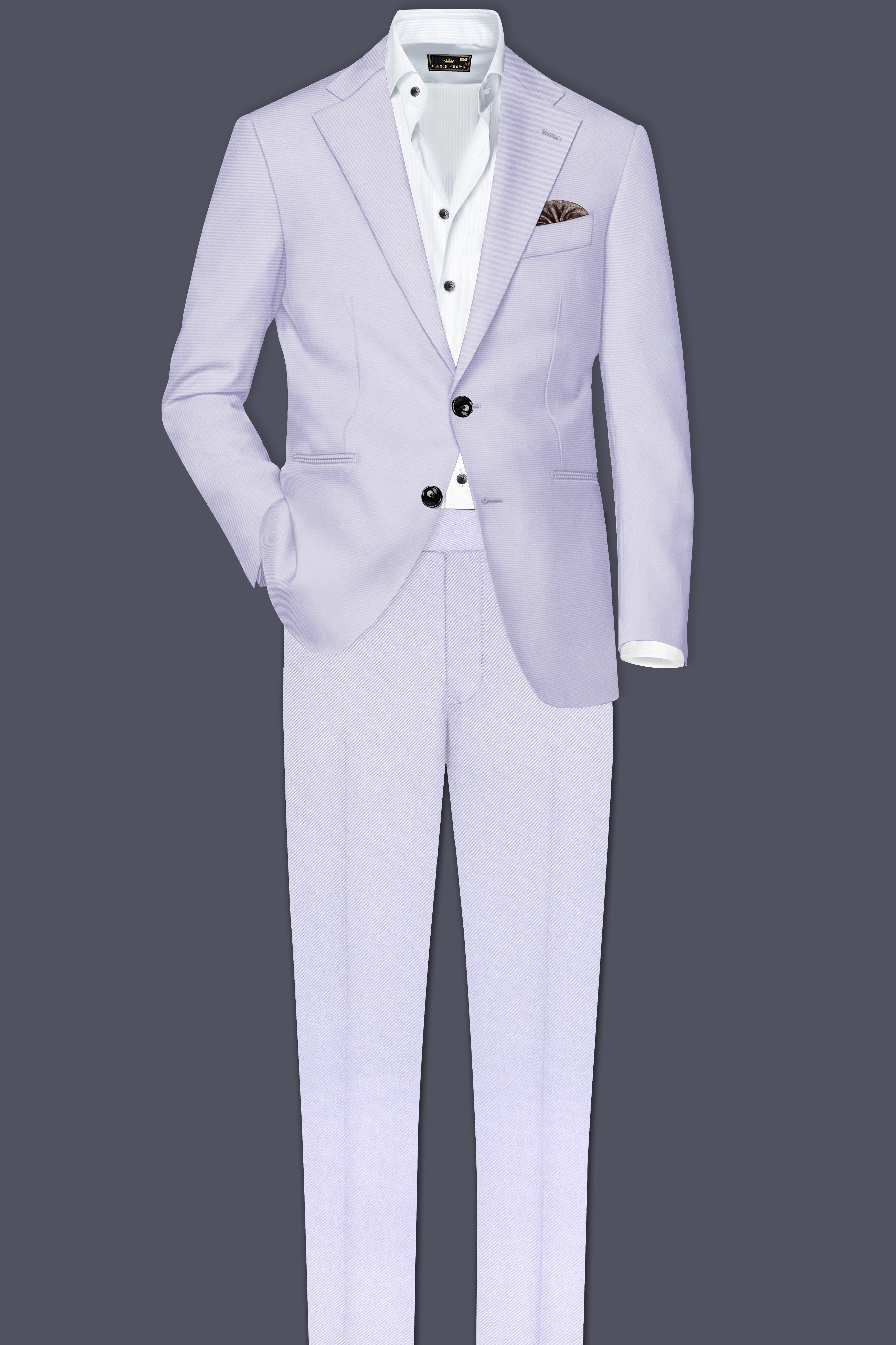 Primoux-Prelude Gray Premium Cotton Single Breasted Suit
