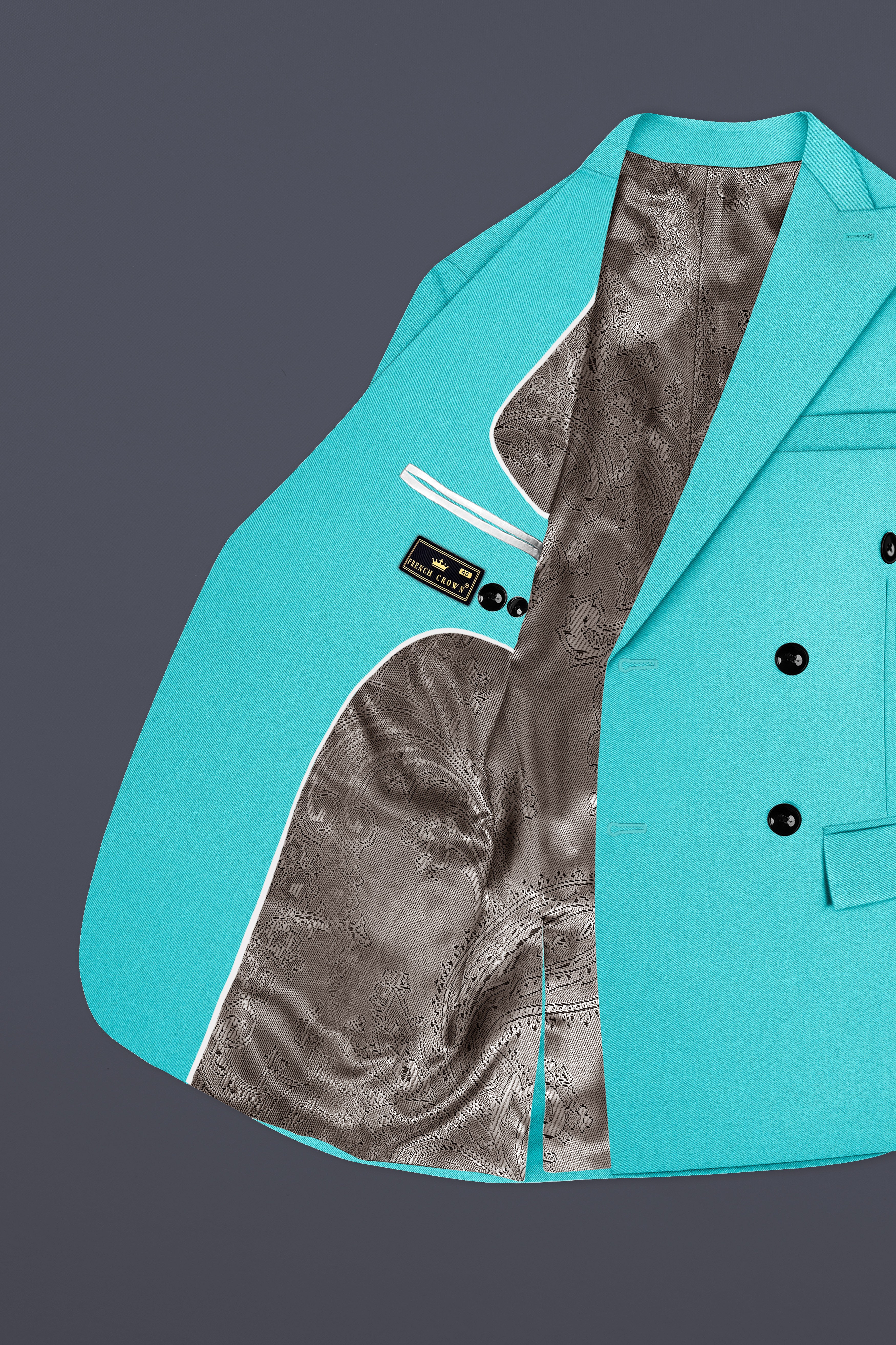 Aegir-Viking Blue Wool Rich Double Breasted Slight Stretch Suit