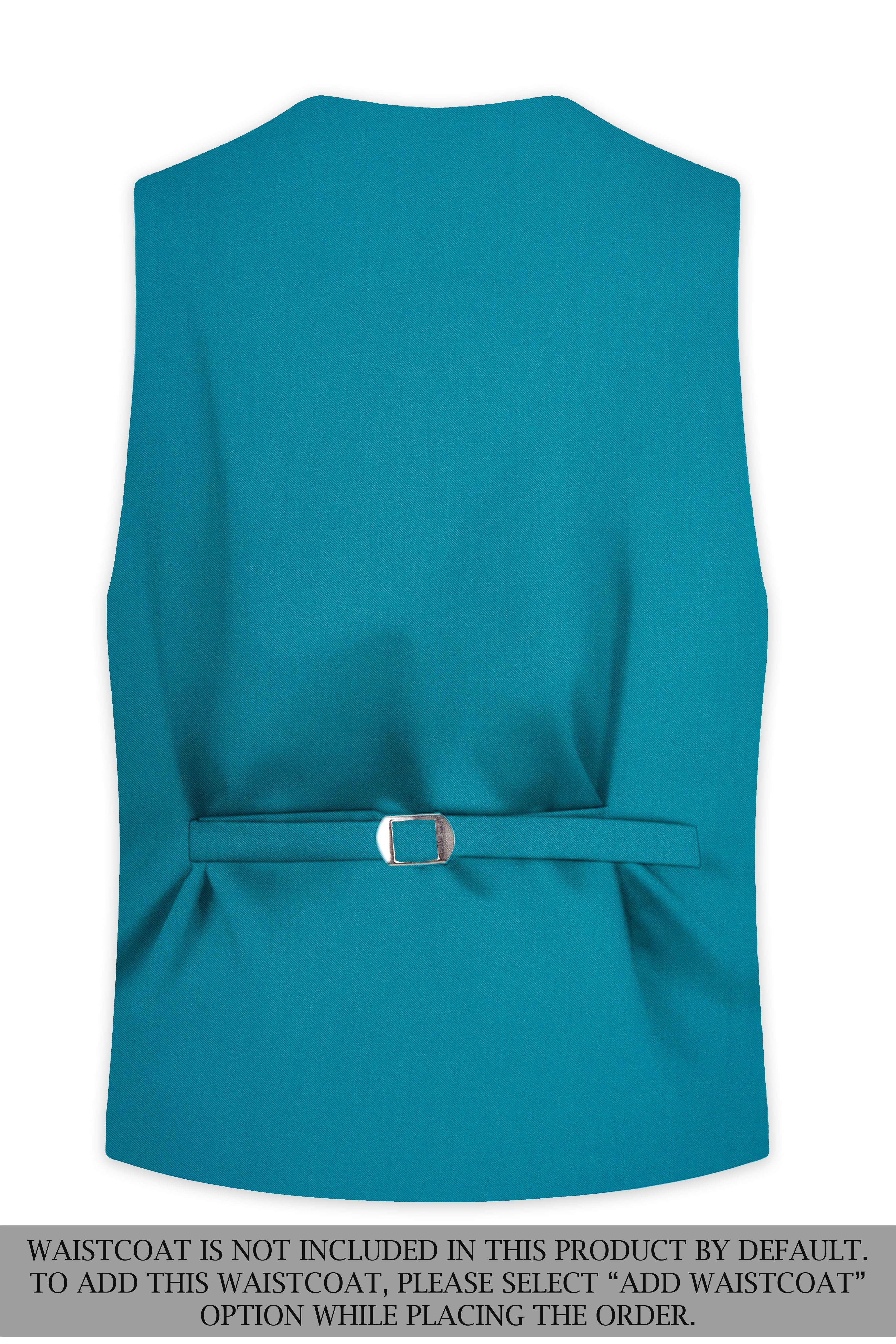 Zephir-Surfie Green Wool Rich Double Breasted Slight Stretch Suit