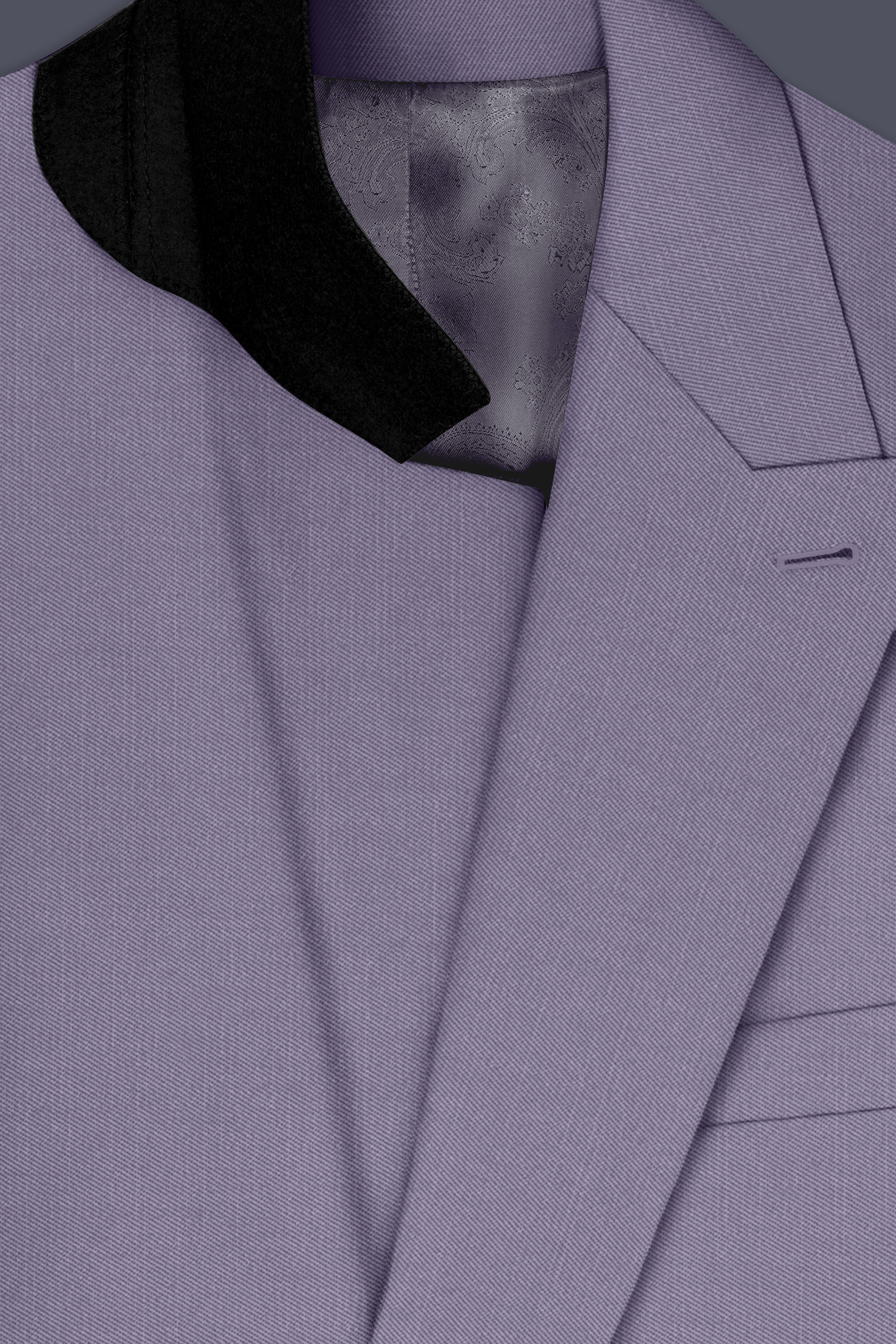 Roylen-Mountbatten Purple Wool Rich Double Breasted Slight Stretch Suit
