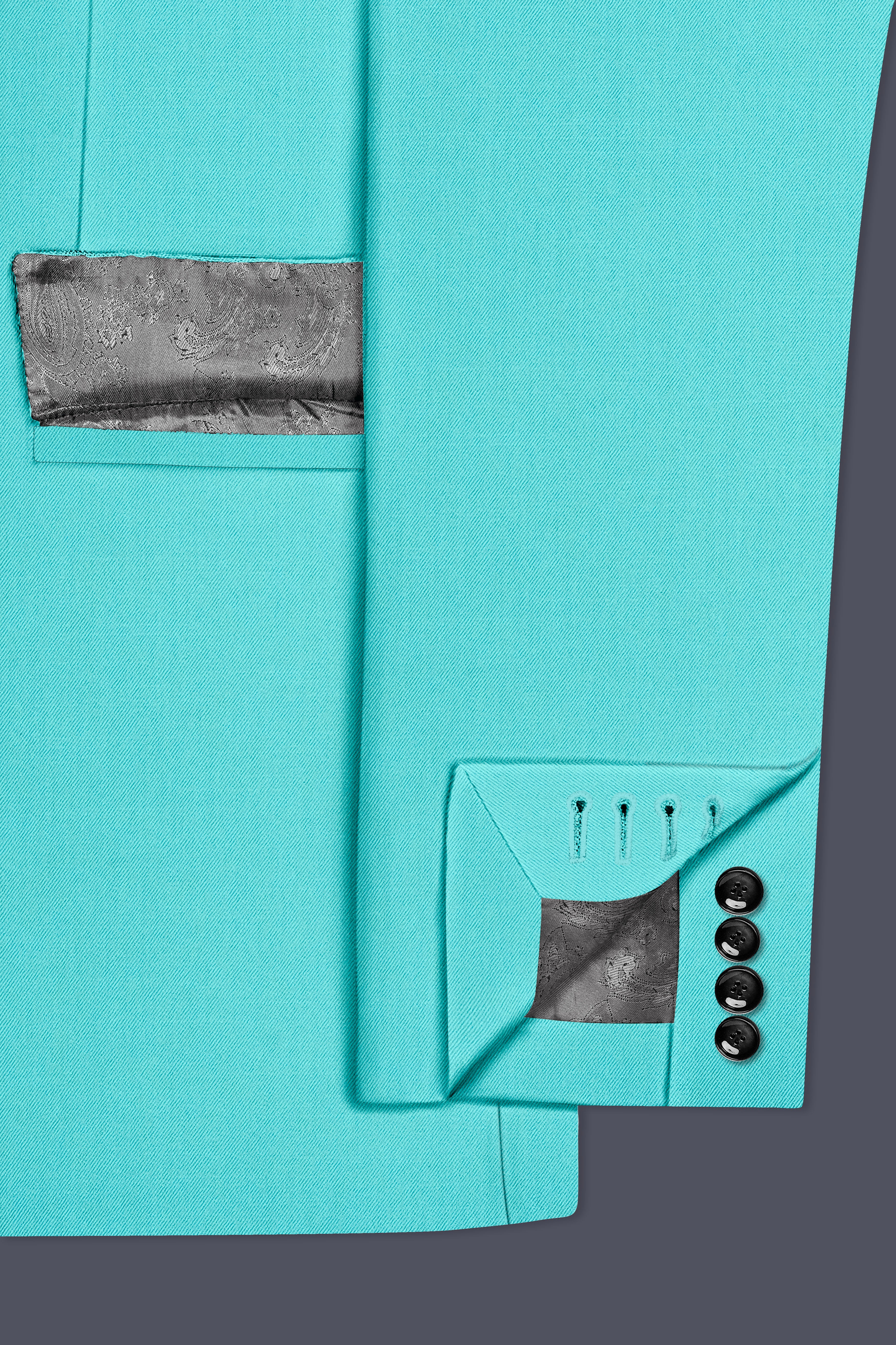 Aegir-Viking Blue Wool Rich Single Breasted Slight Stretch Suit