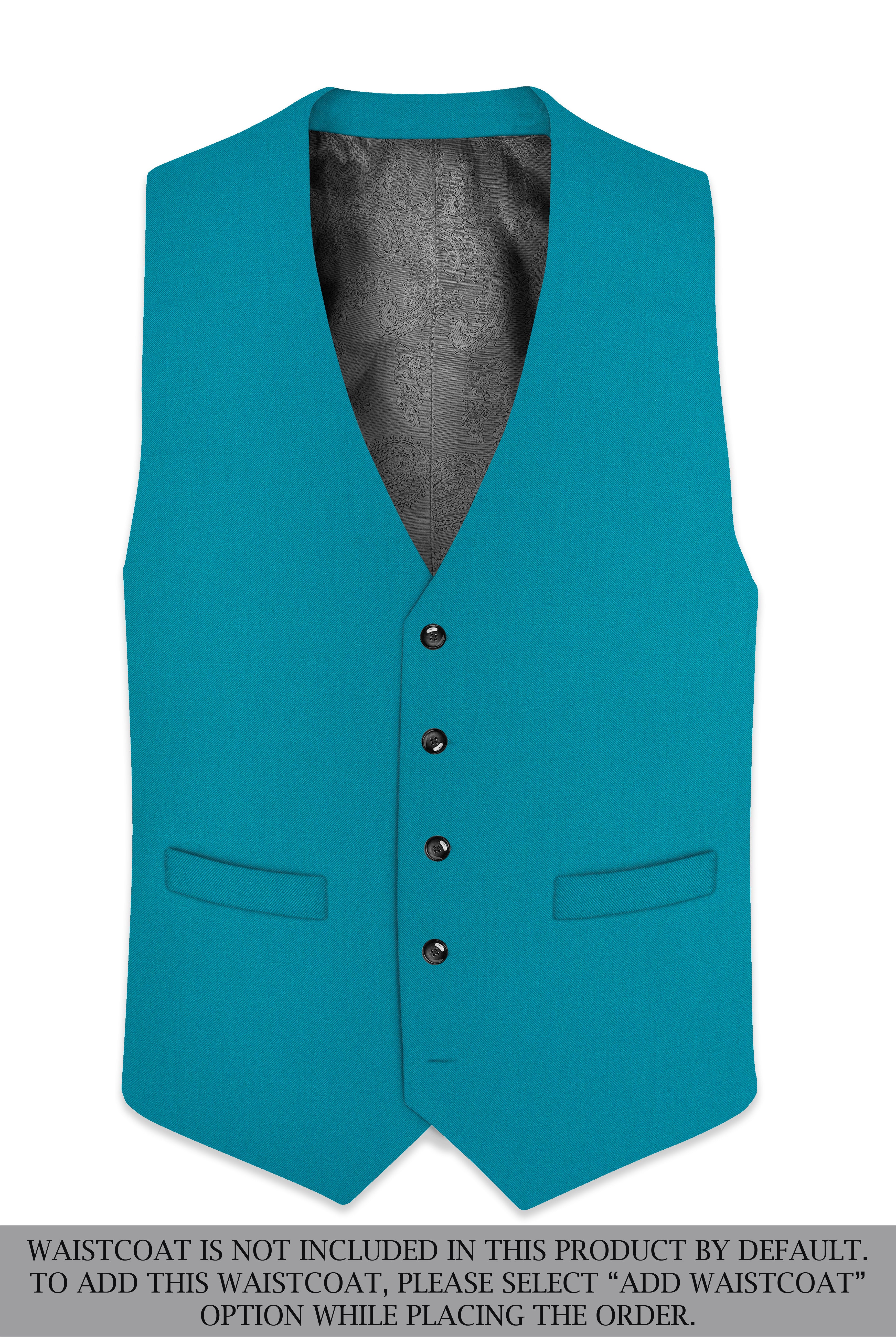 Zephir-Surfie Green Wool Rich Sningle Breasted Slight Stretch Suit