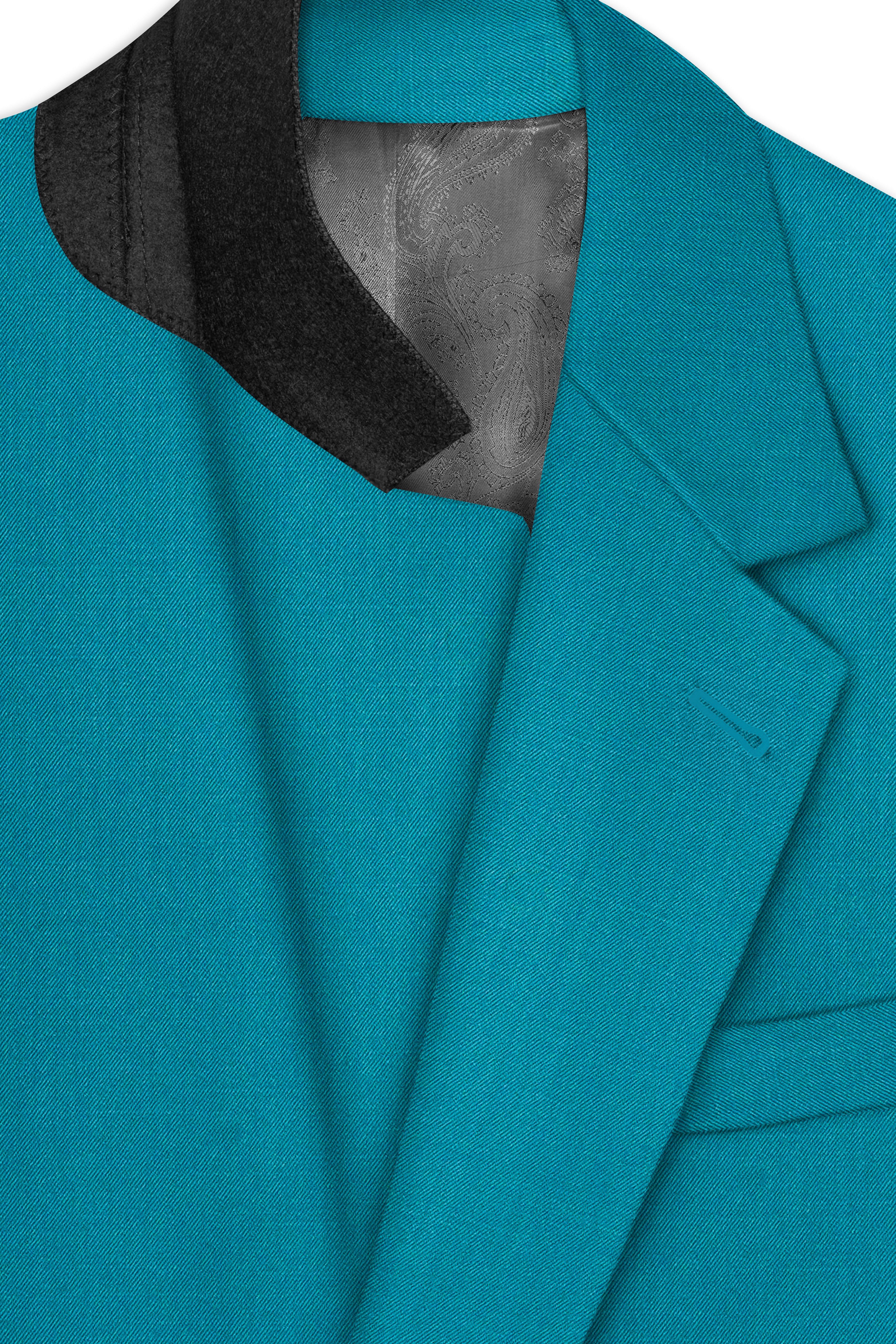 Zephir-Surfie Green Wool Rich Sningle Breasted Slight Stretch Suit