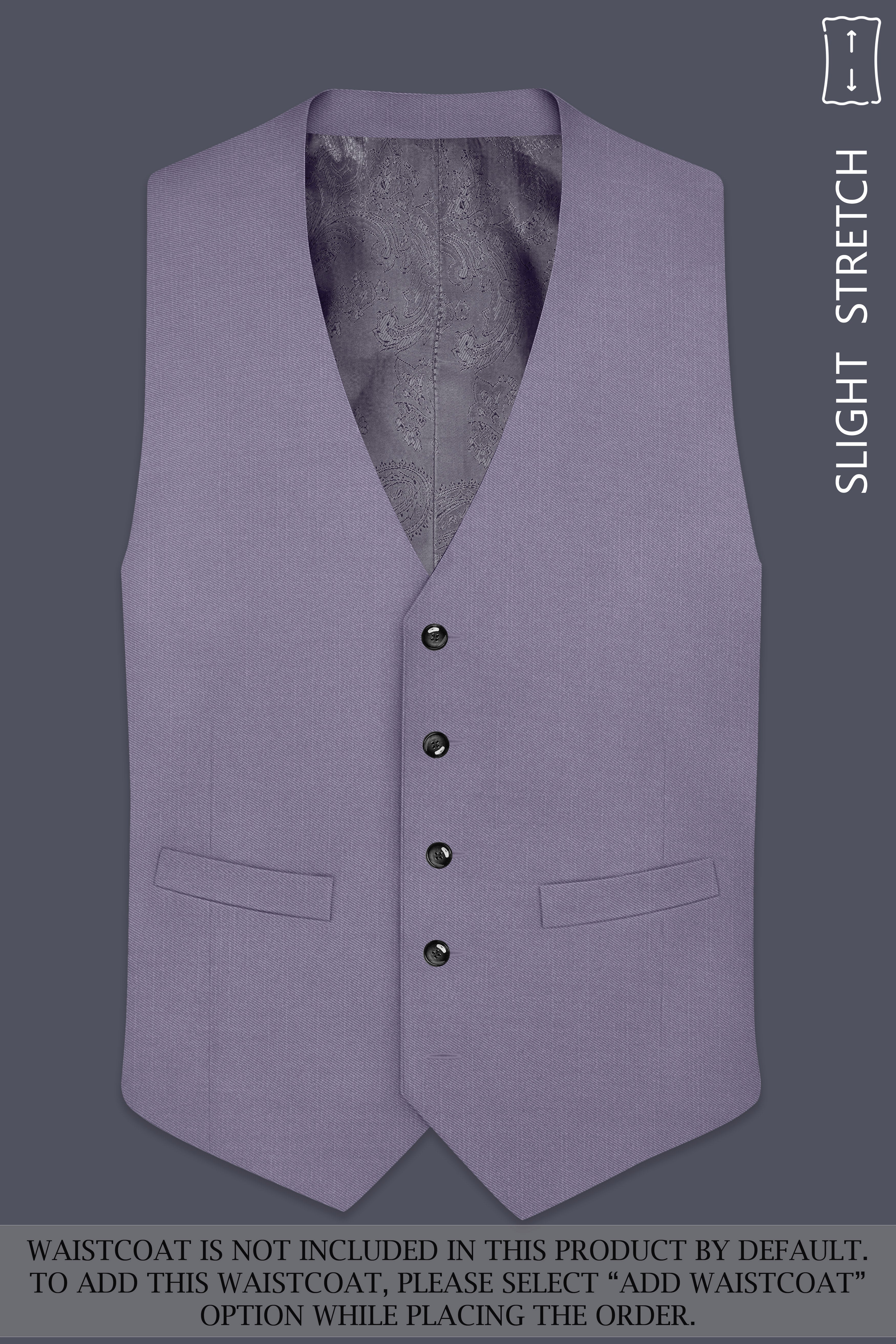 Roylen-Mountbatten Purple Wool Rich Single Breasted Slight Stretch Suit