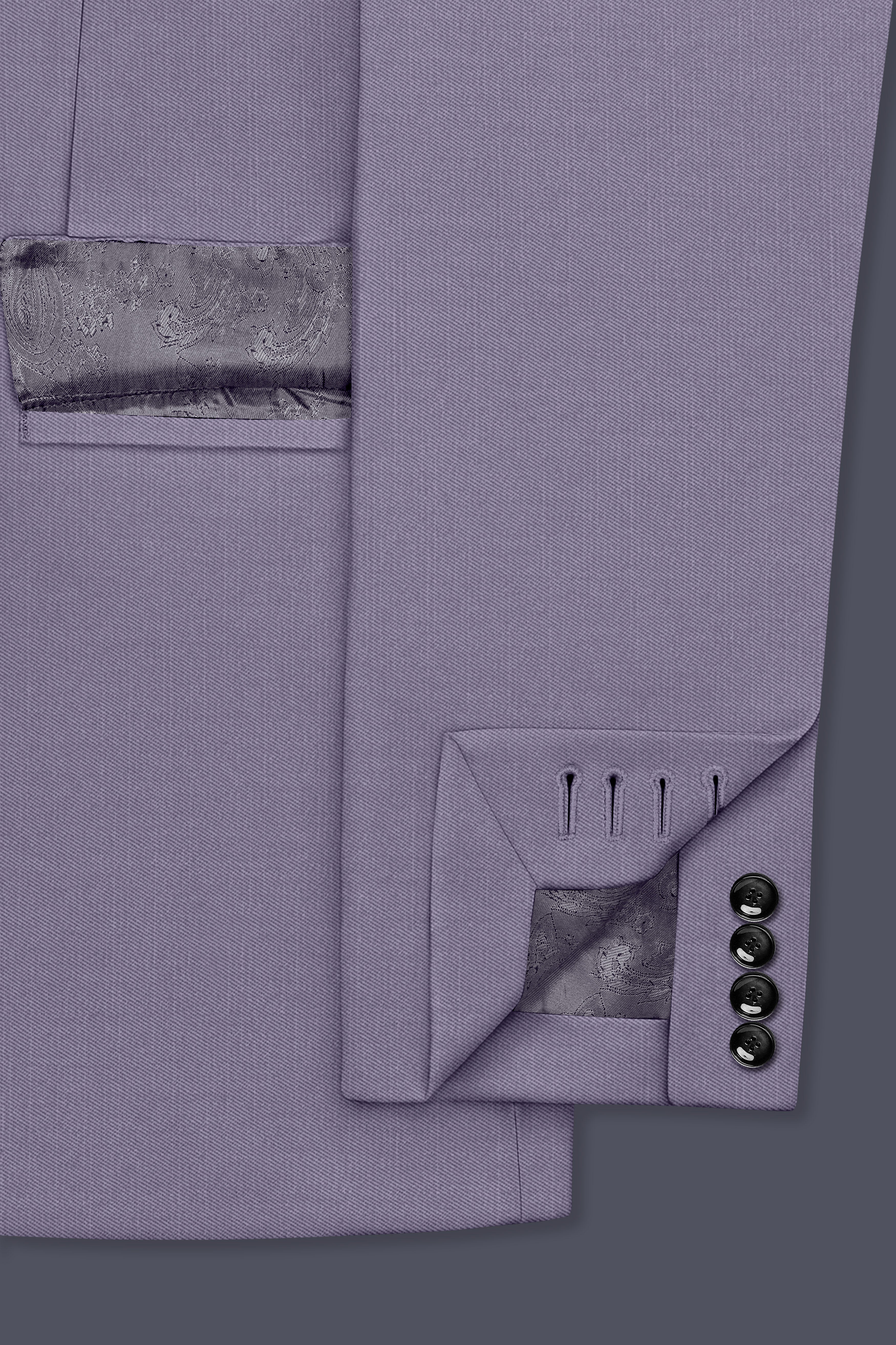 Roylen-Mountbatten Purple Wool Rich Single Breasted Slight Stretch Suit