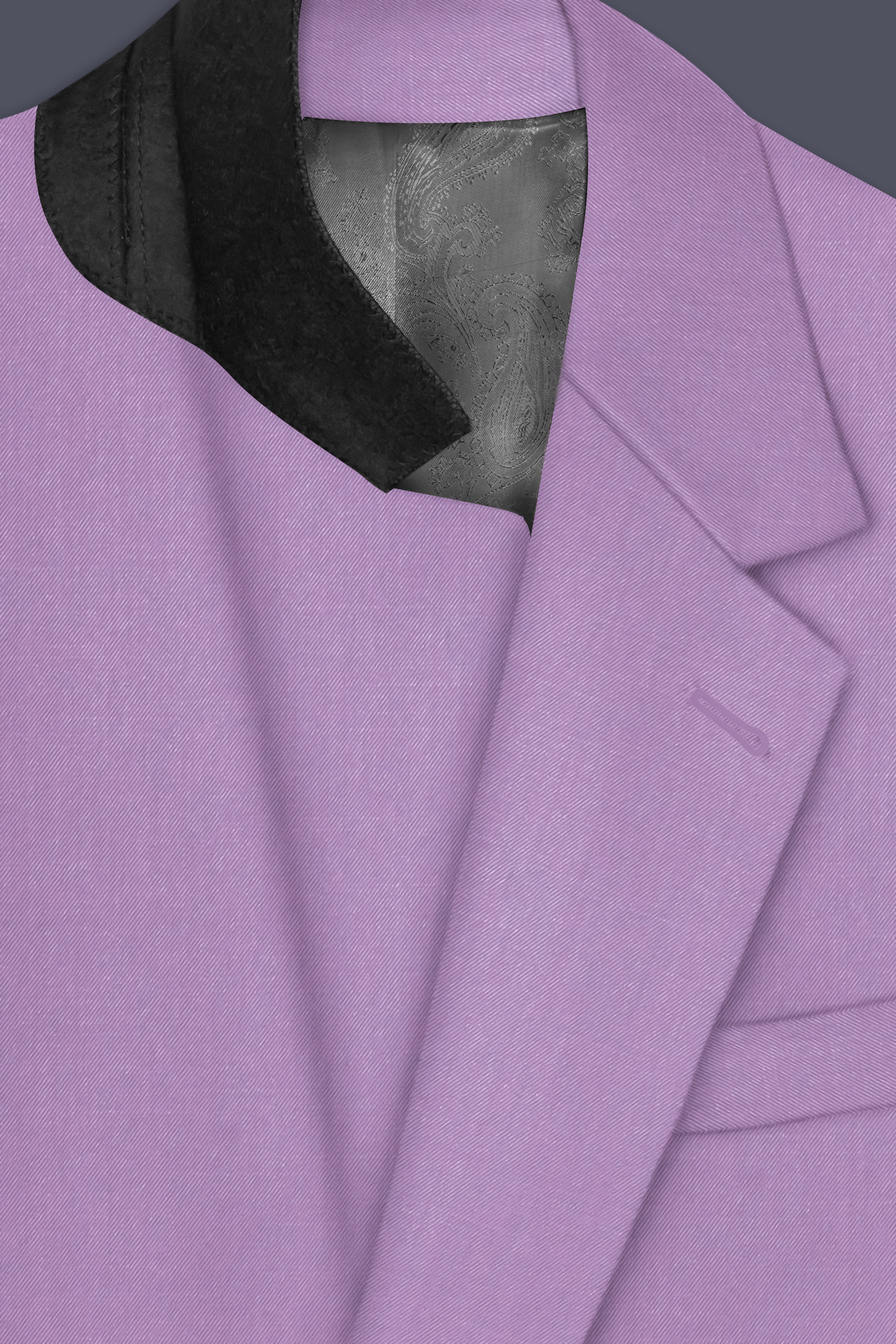 Roylen-Mountbatten Purple Wool Rich Single Breasted Slight Stretch Suit