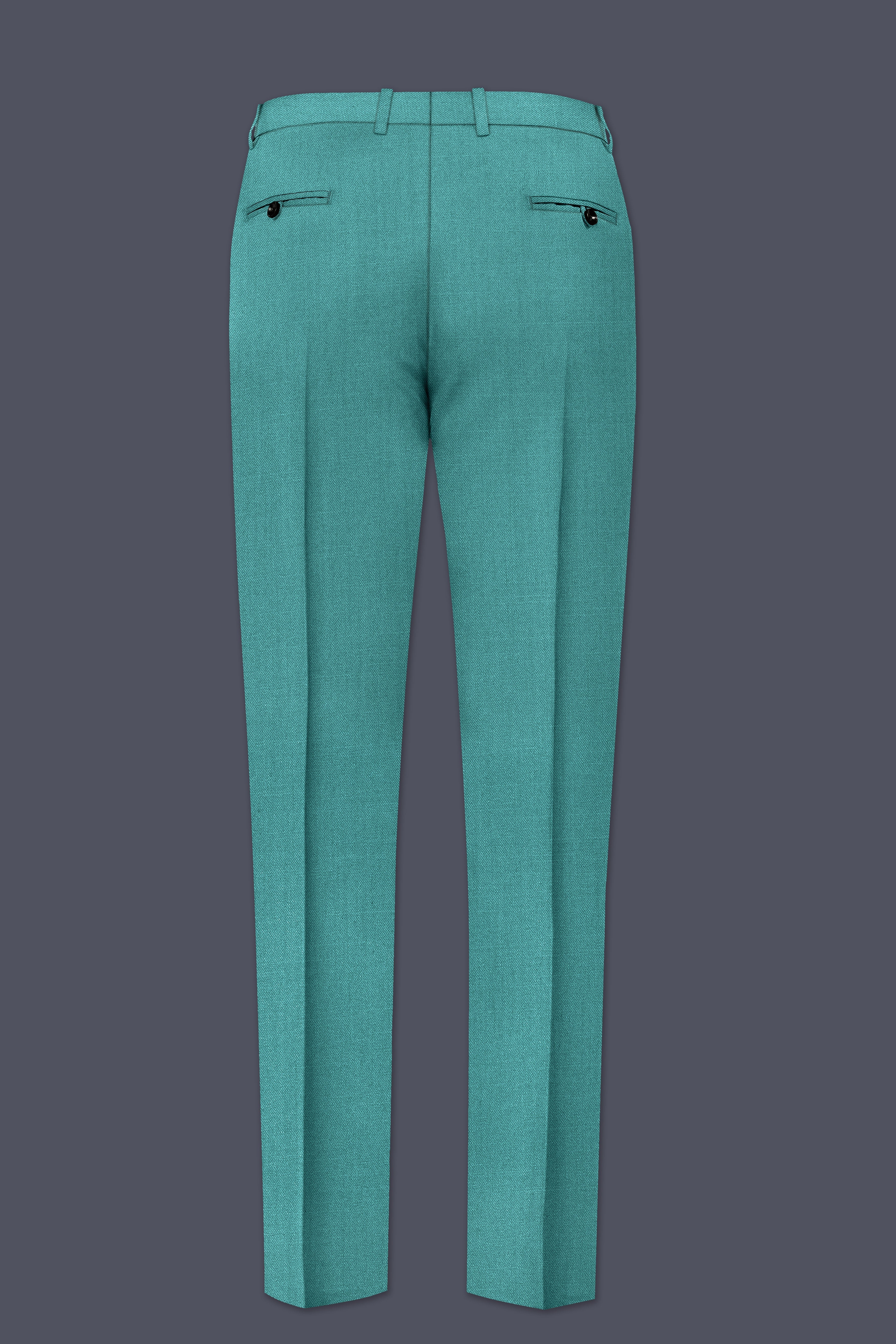 Travirid-Gothic Green Wool Rich Double Breasted Slight Stretch Suit