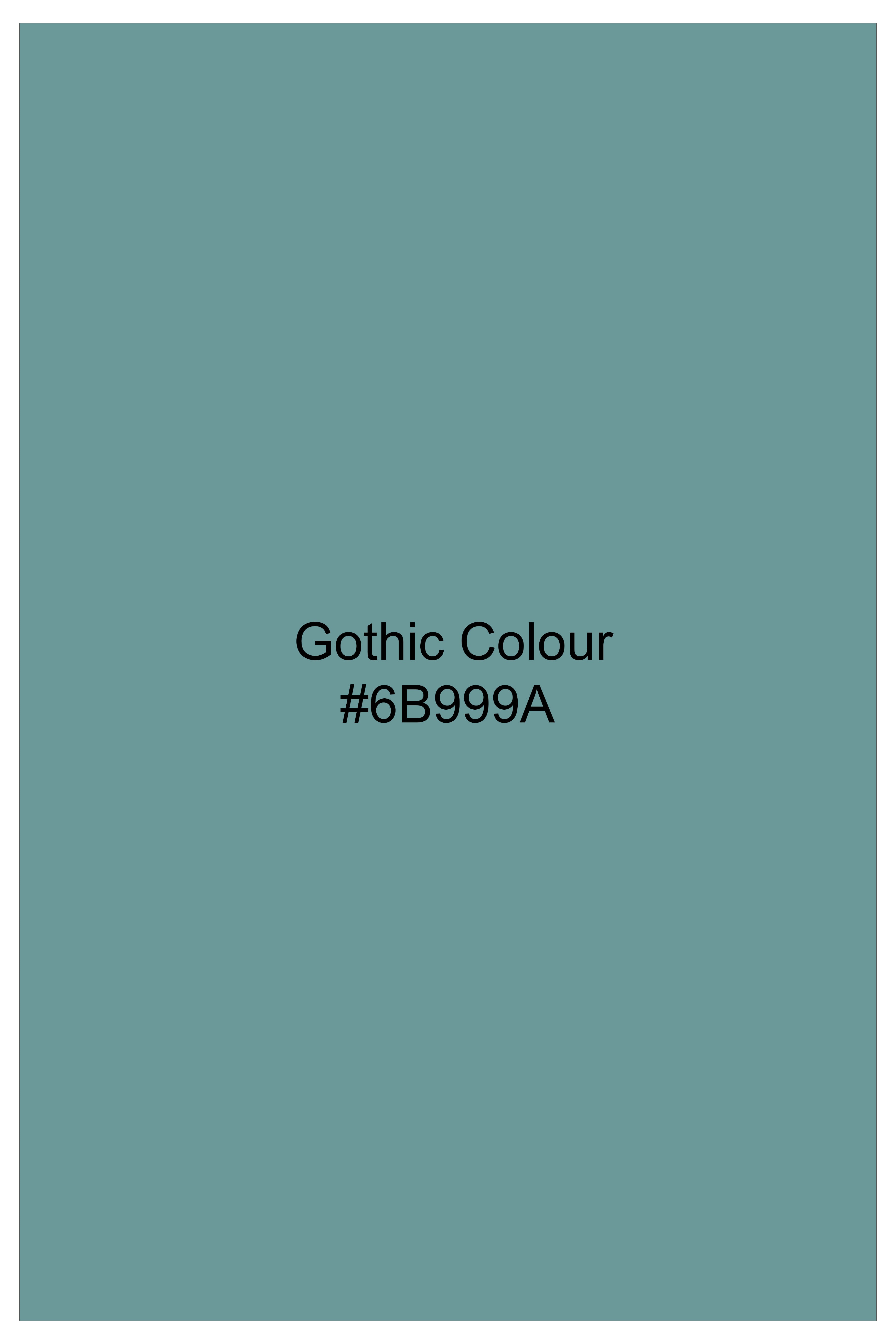 Travirid-Gothic Green Wool Rich Double Breasted Slight Stretch Suit