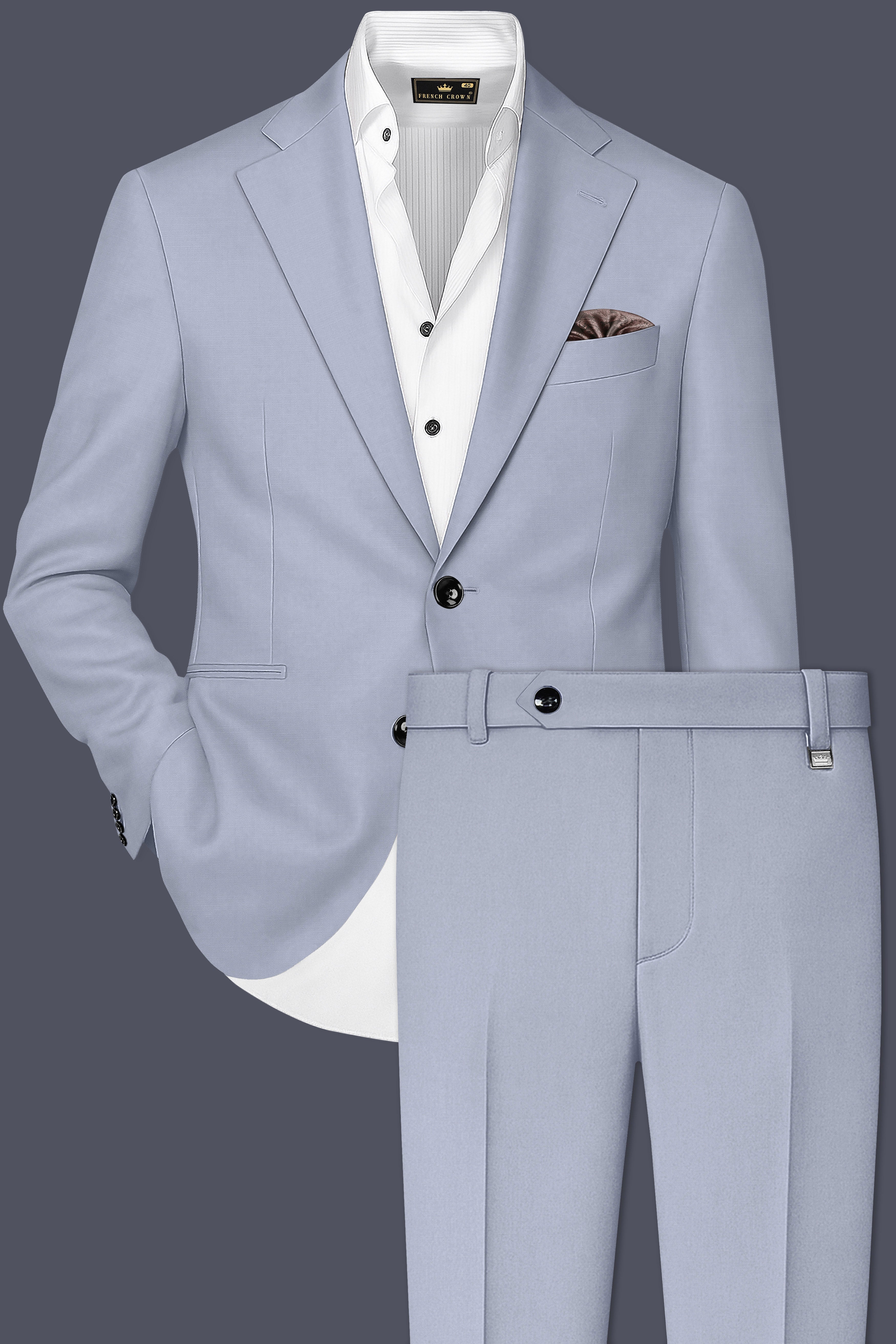 Silgrove-Loblolly Gray Wool Rich Single Breasted Slight Stretch Suit