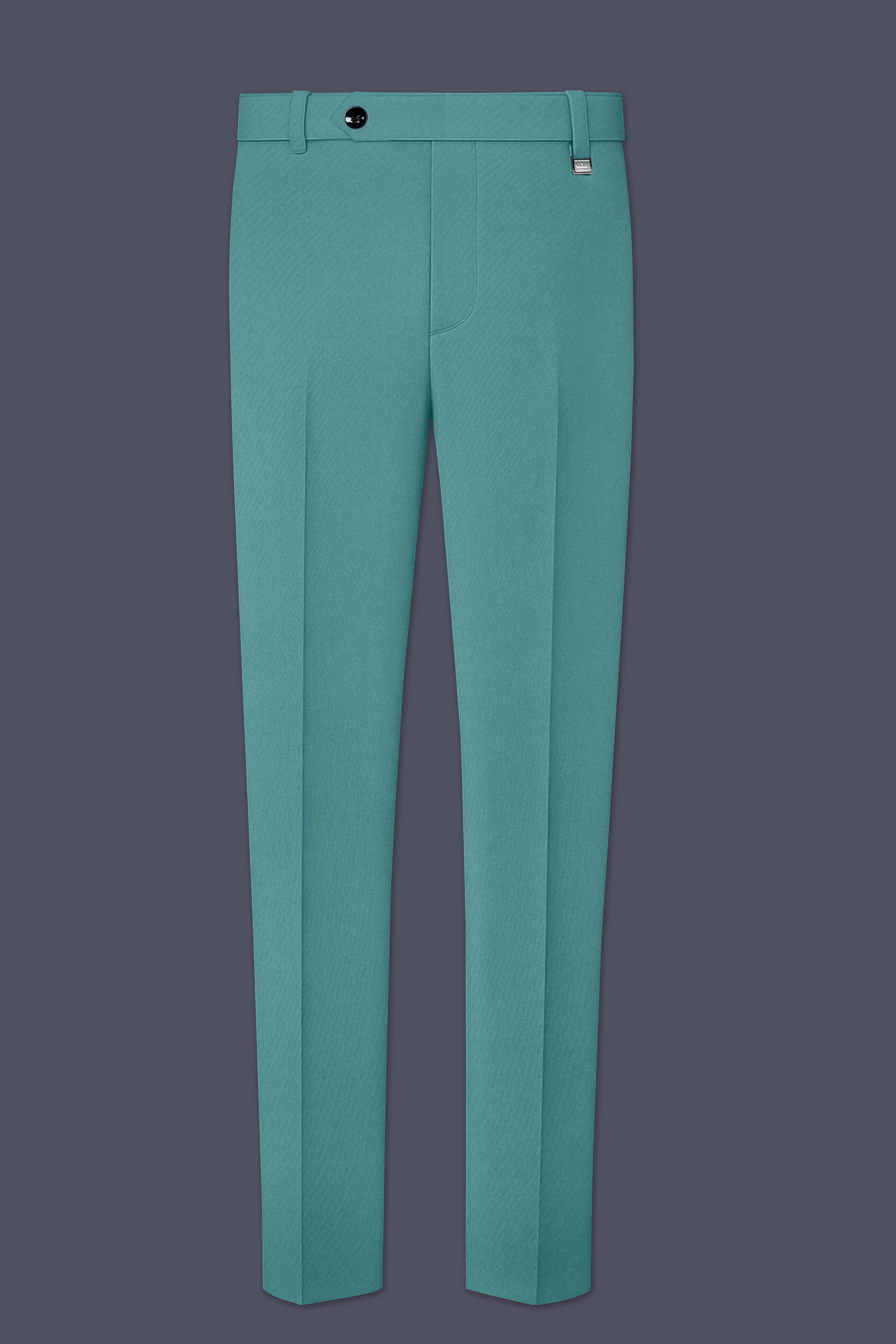 Travirid-Gothic Green Wool Rich Stretchable Traveler Tuxedo Suit