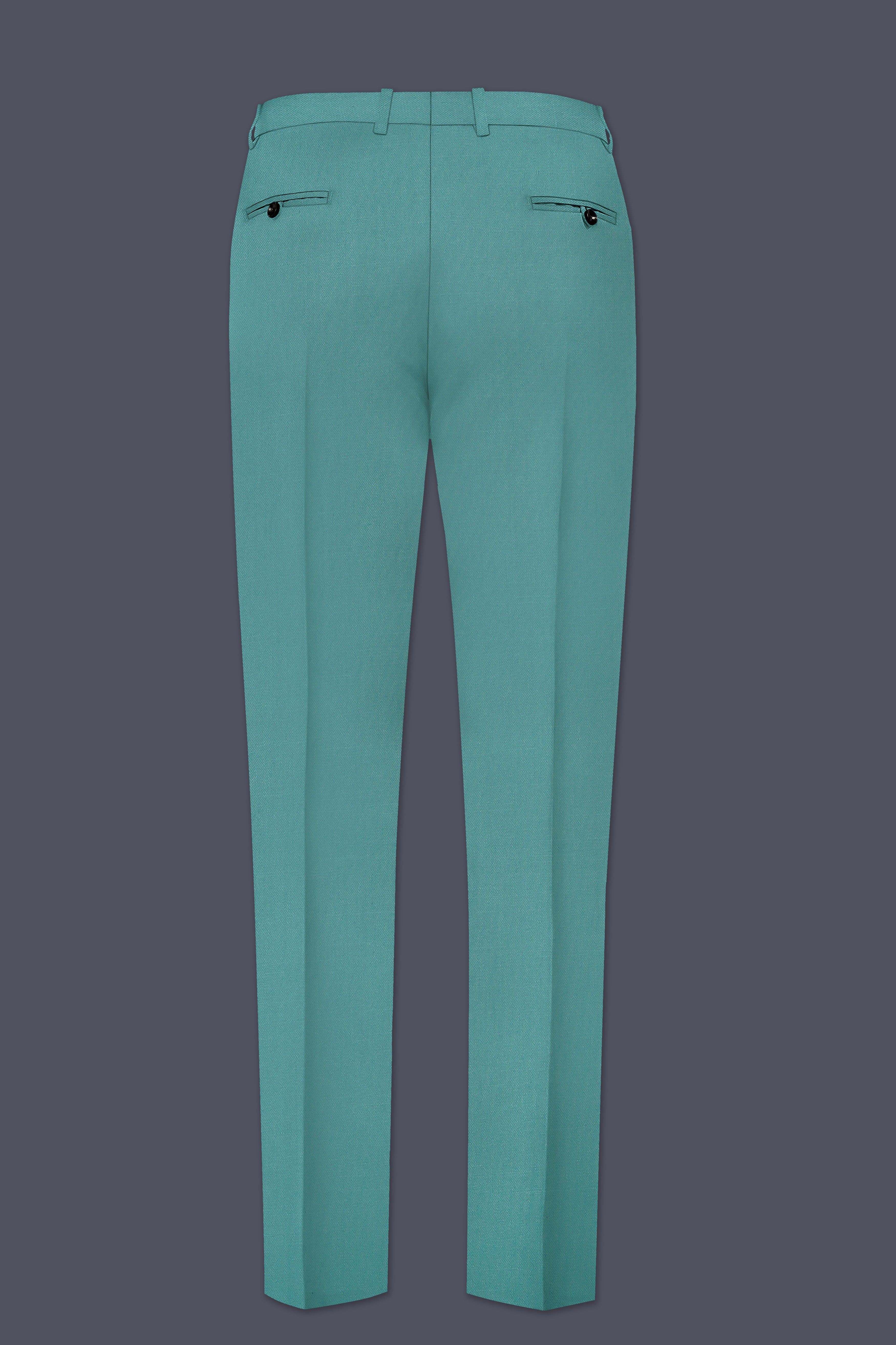 Travirid-Gothic Green Wool Rich Stretchable Traveler Tuxedo Suit