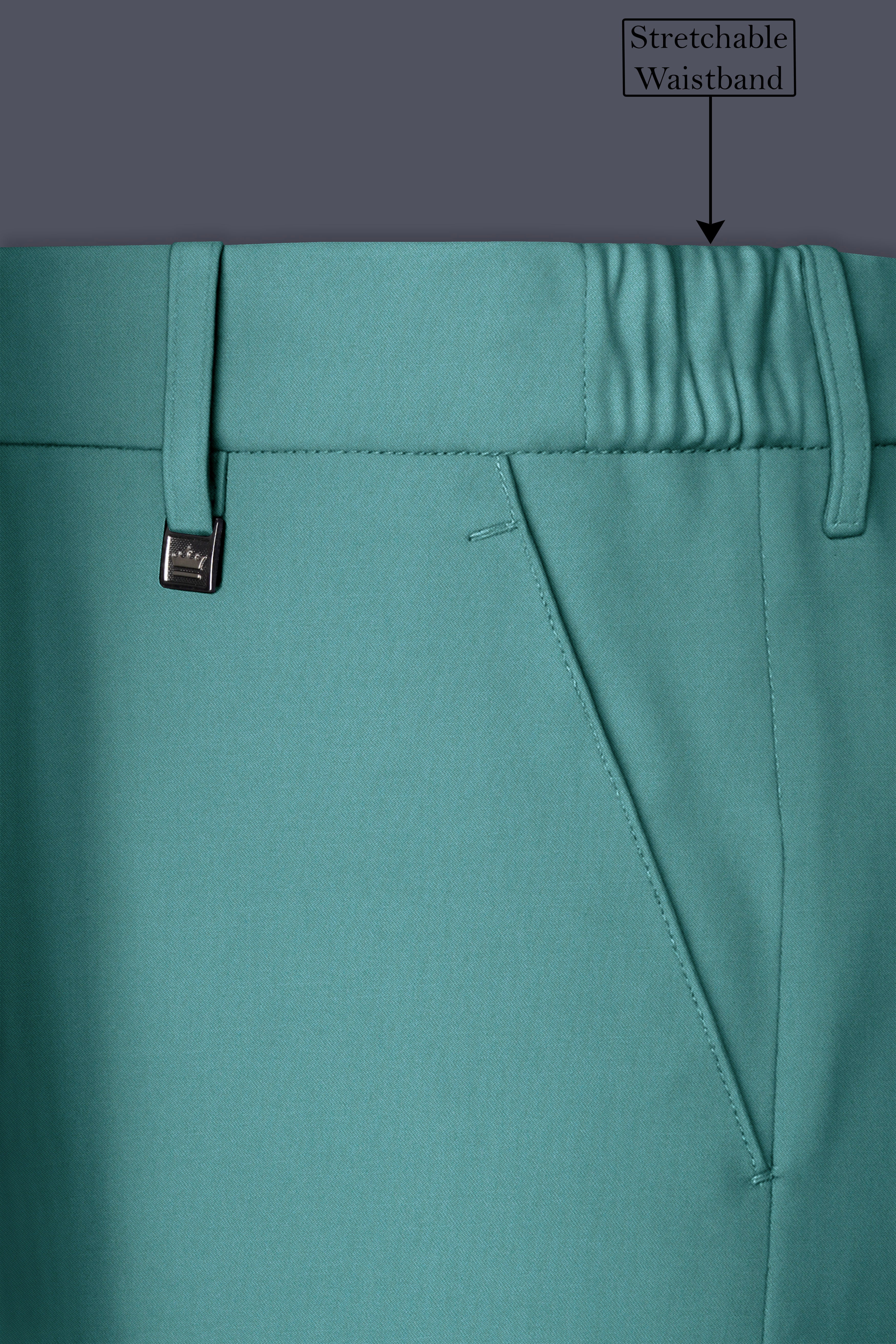 Travirid-Gothic Green Wool Rich Stretchable Traveler Tuxedo Suit