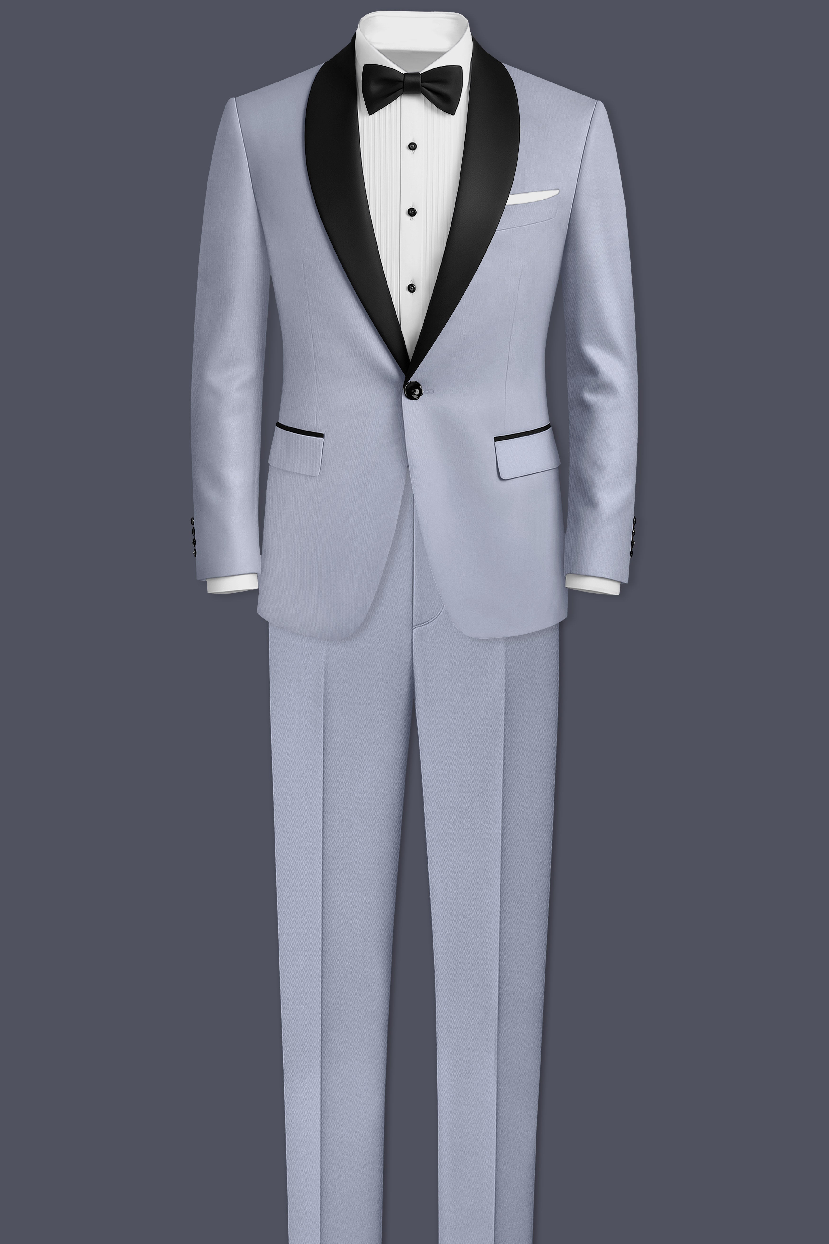 Silgrove-Loblolly Gray Wool Rich Stretchable Traveler Tuxedo Suit