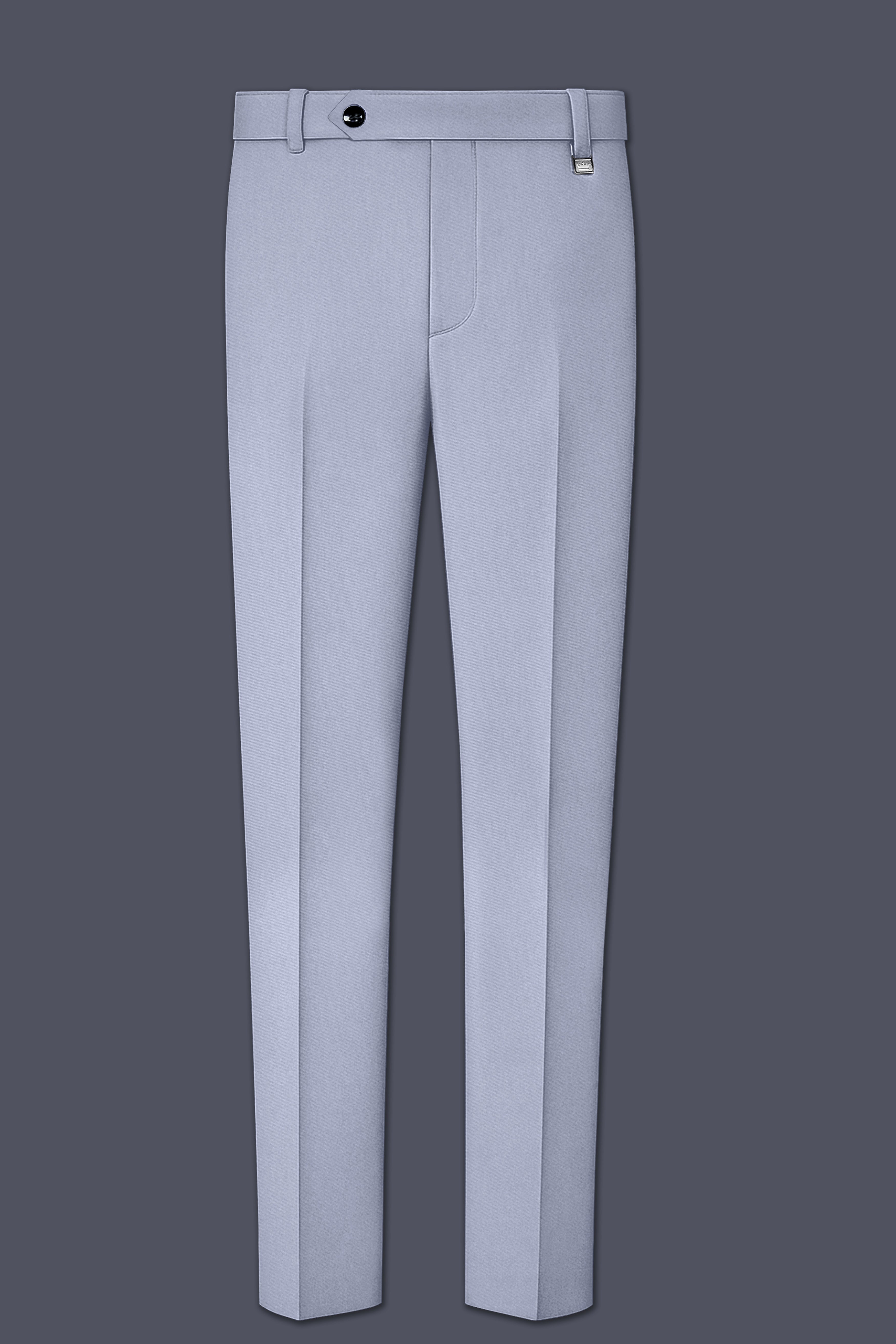 Silgrove-Loblolly Gray Wool Rich Cross Placket Bandhgala Stretchable Traveler Suit