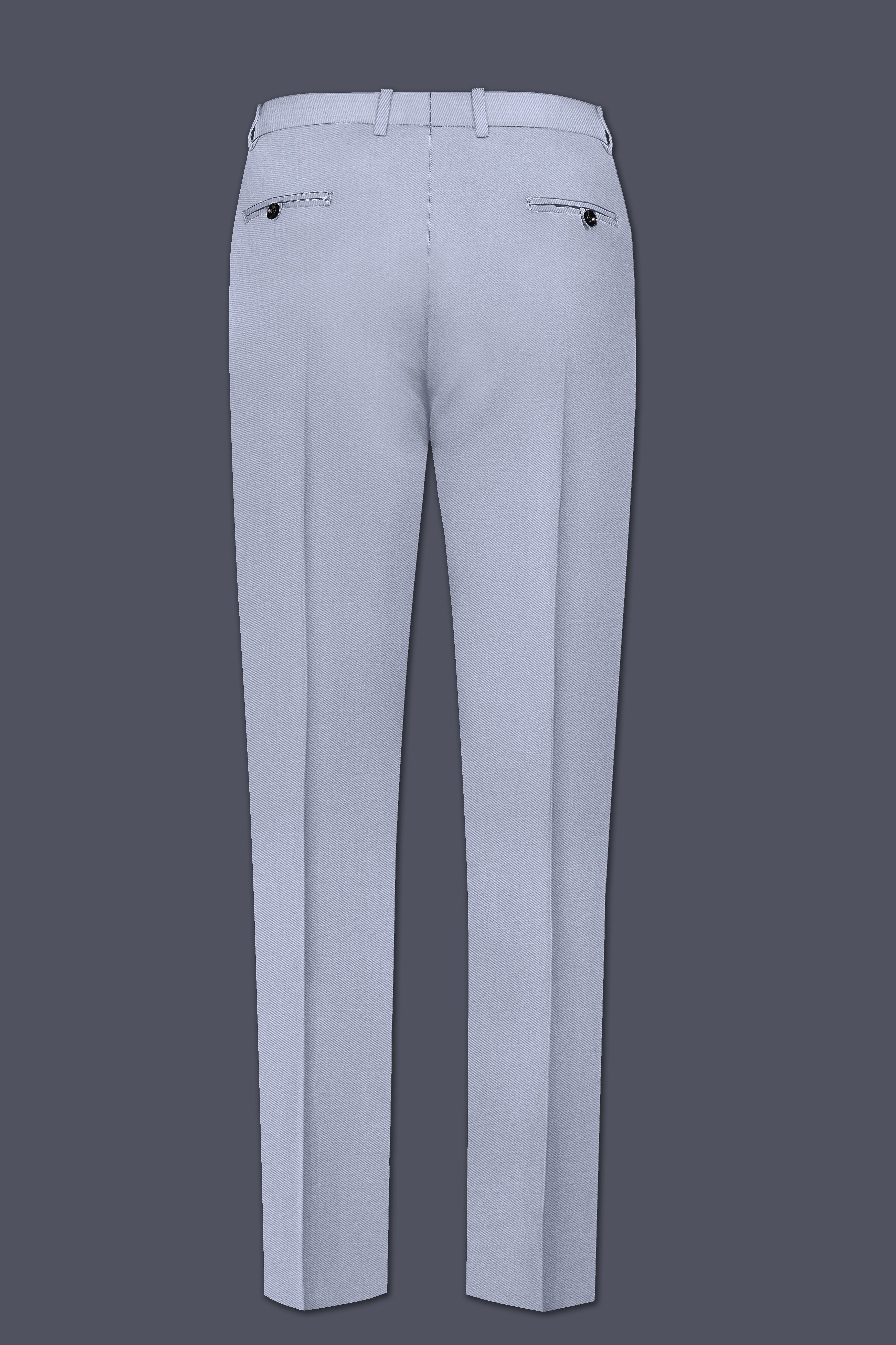 Silgrove-Loblolly Gray Wool Rich Cross Placket Bandhgala Stretchable Traveler Suit