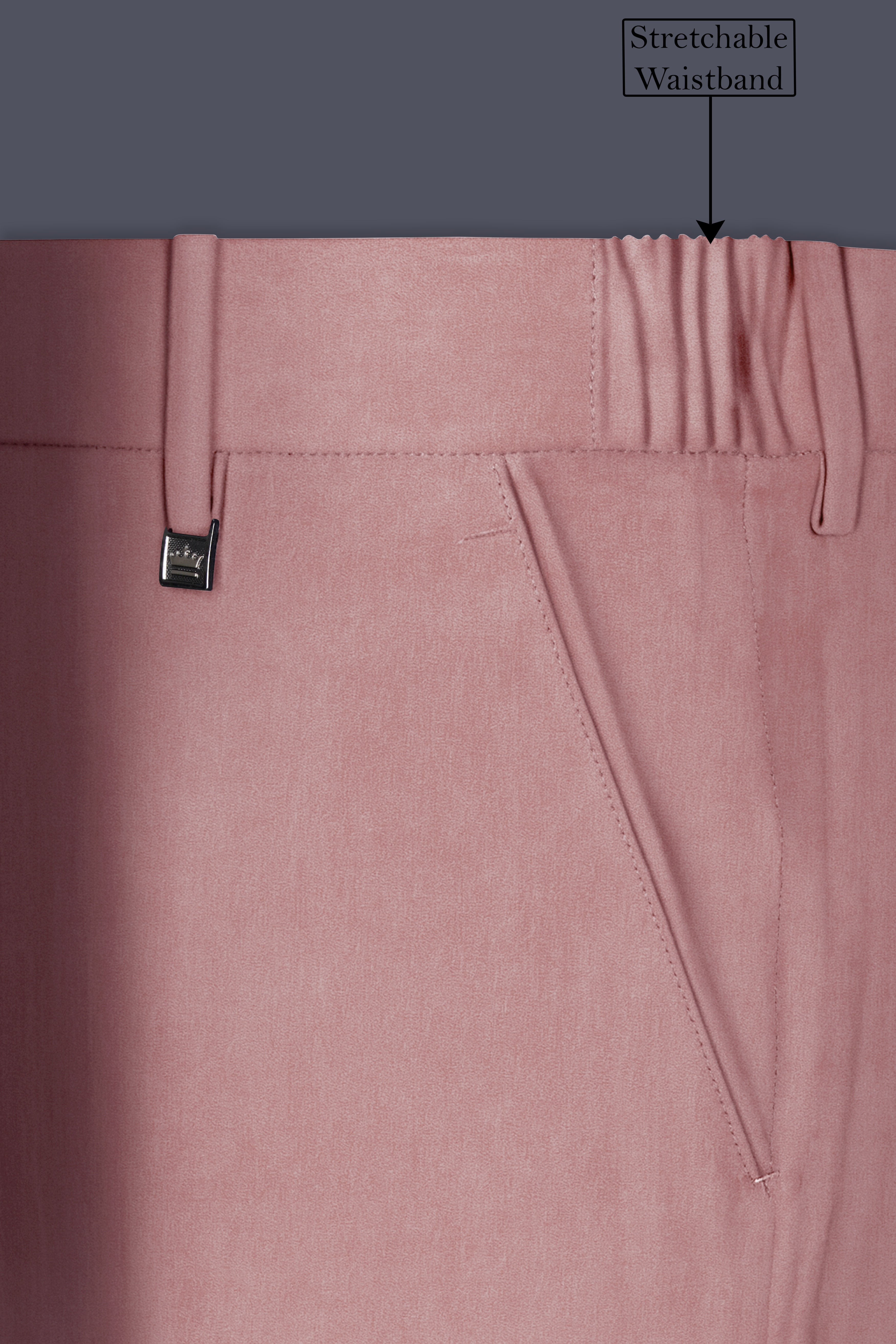 Rosivell-Oriental Peach Velvet Peak Lapel Tuxedo Suit
