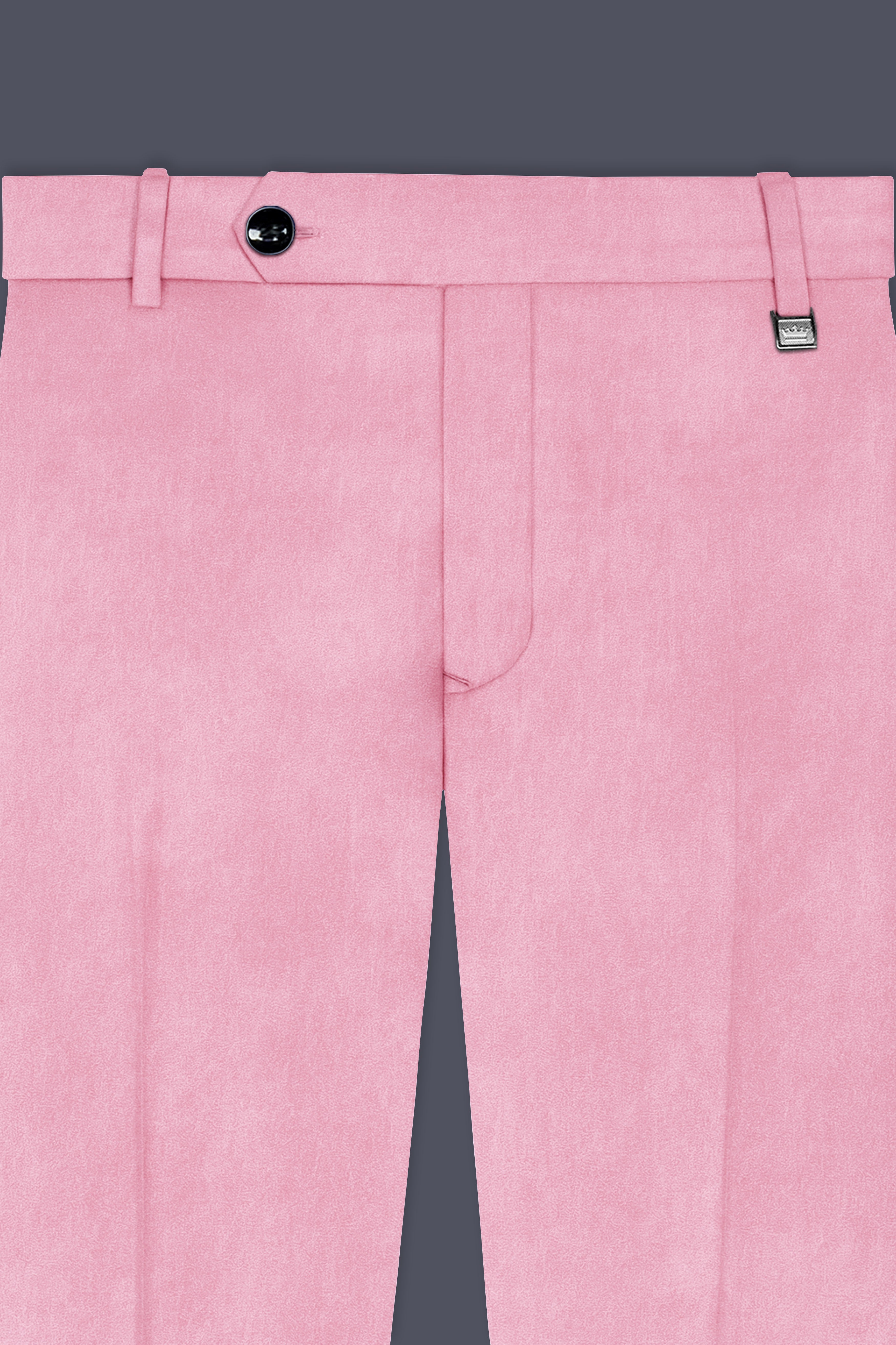Fleurvel-Azalea Pink Velvet Peak Lapel Tuxedo Suit