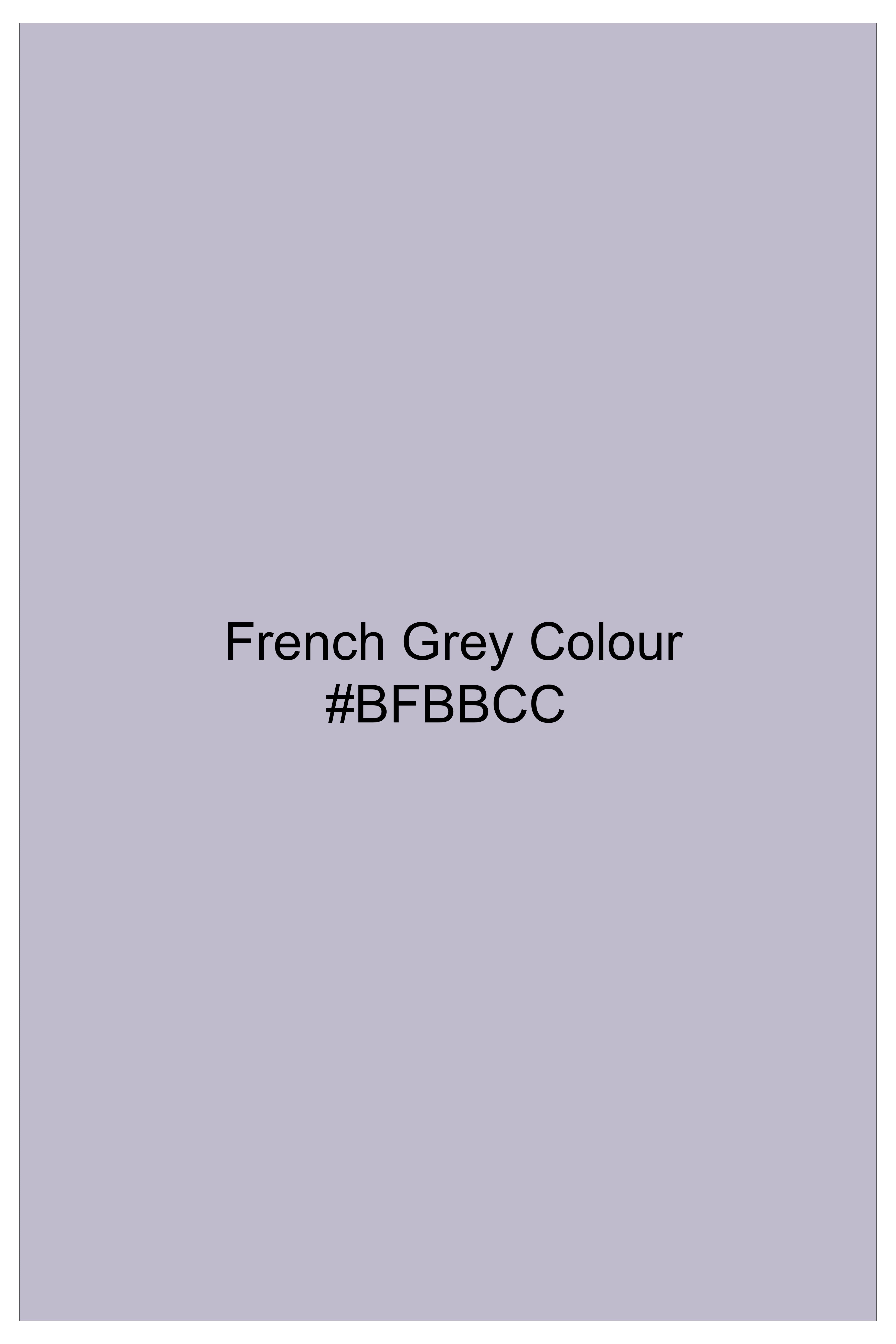 Argivell-French Gray Velvet Peak Lapel Tuxedo Suit