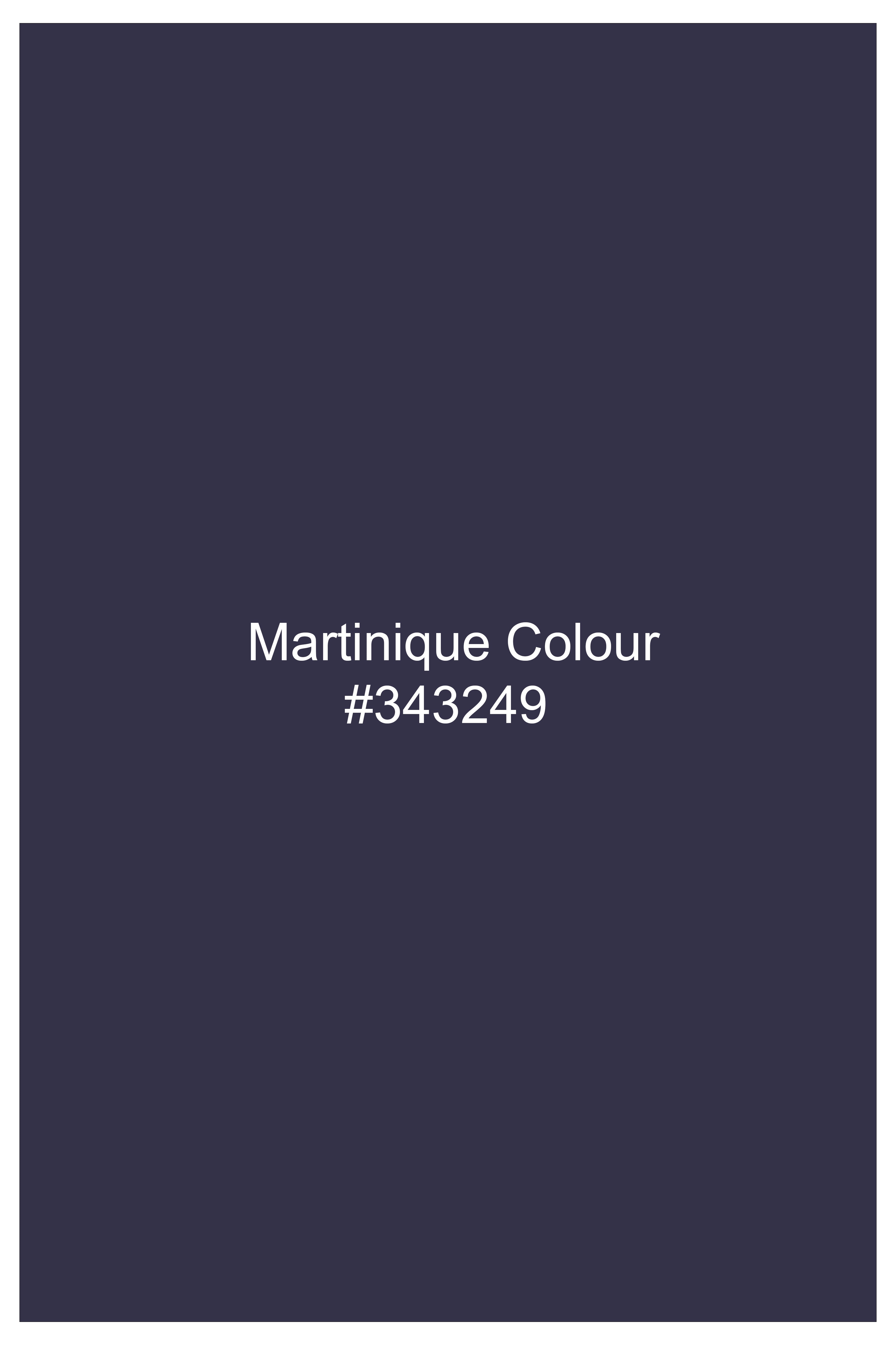 Herrivell-Martinique Blue Herringbone Textured Wool Rich Single Breasted Suit