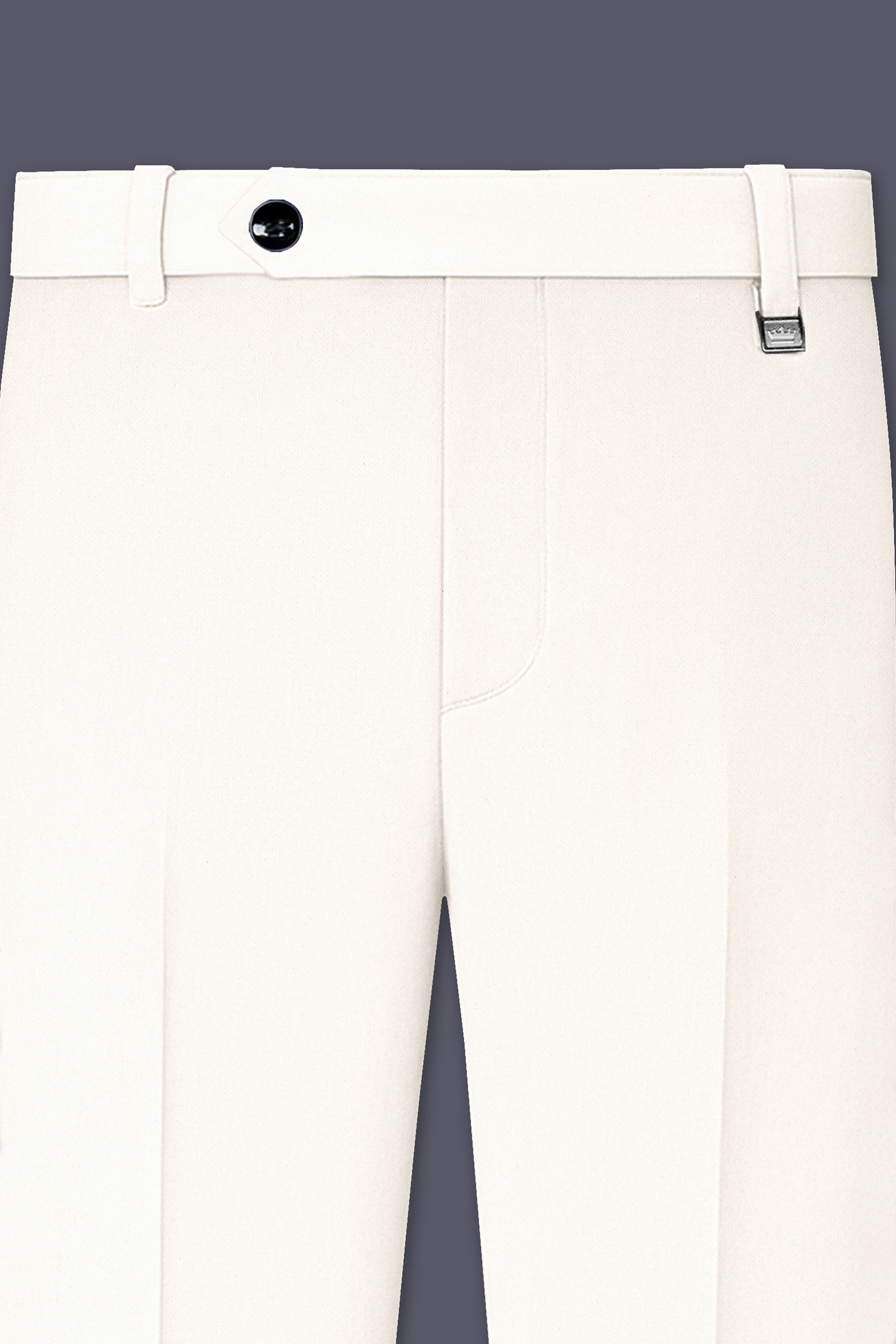 Biancore-Vista White 4-Way Stretch Premium Cotton Double Breasted Suit