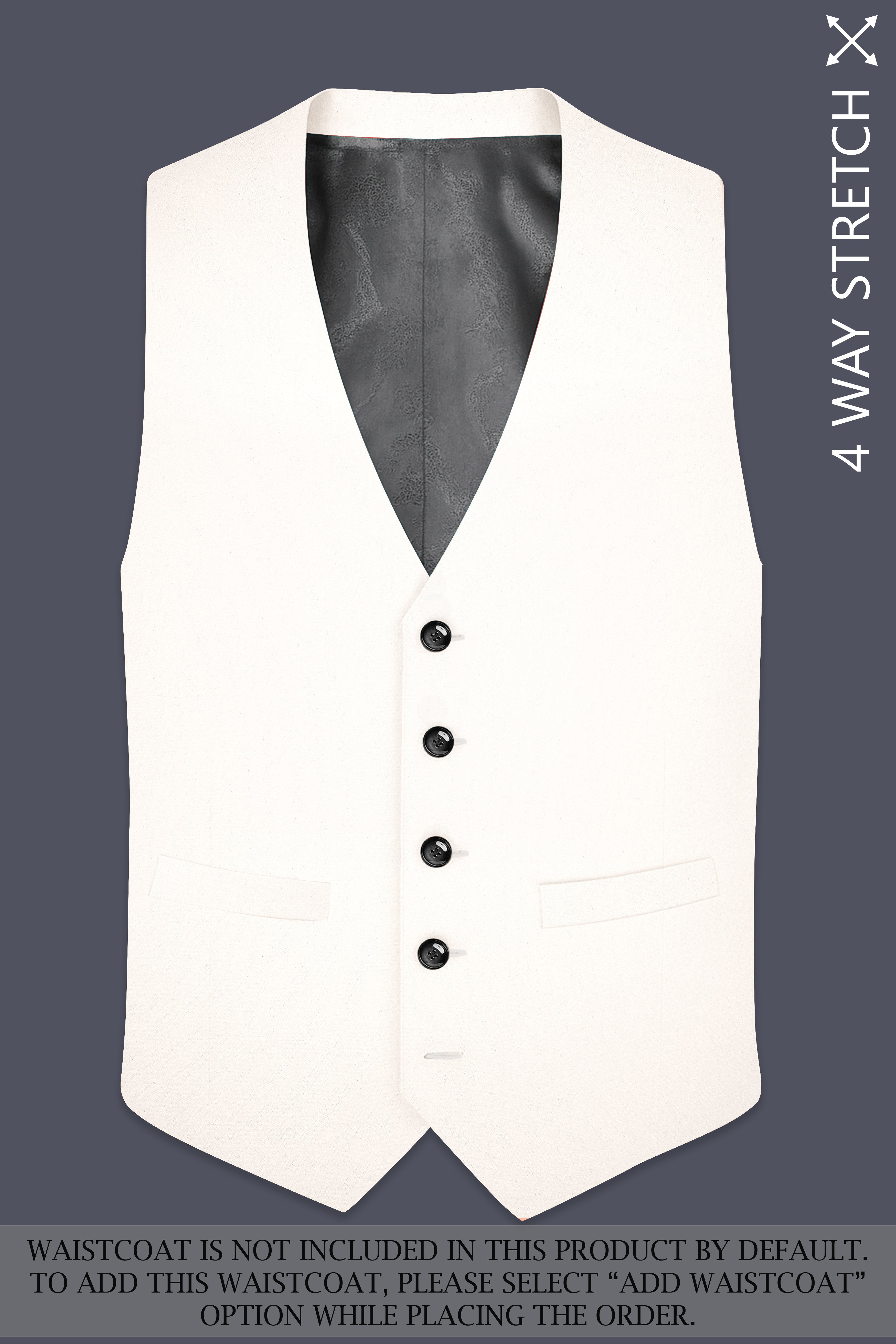 Biancore-Vista White 4-Way Stretch Premium Cotton Double Breasted Suit