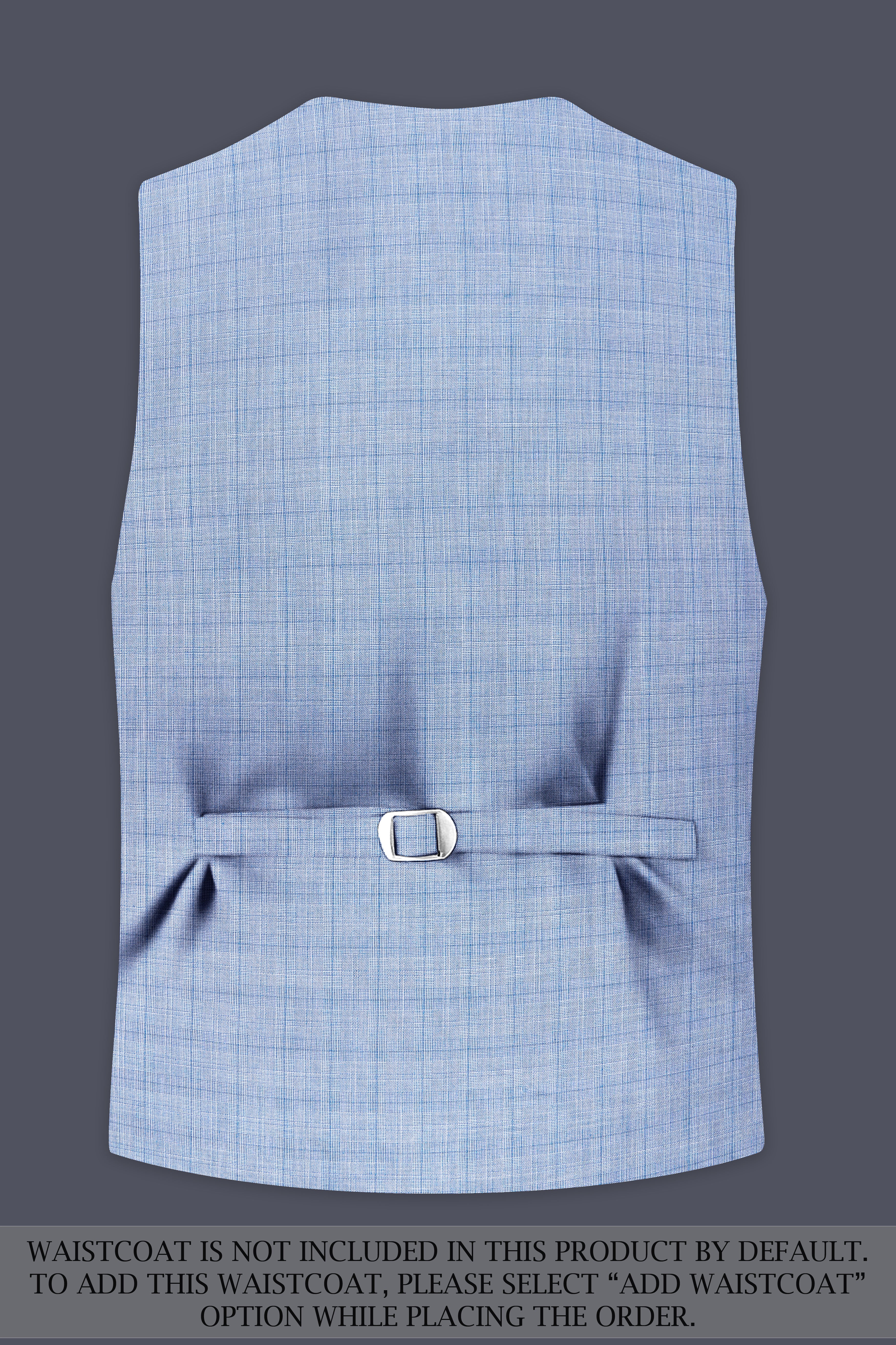 Aurelien-Cornflower Blue Windowpane Wool Rich Single Breasted Suit
