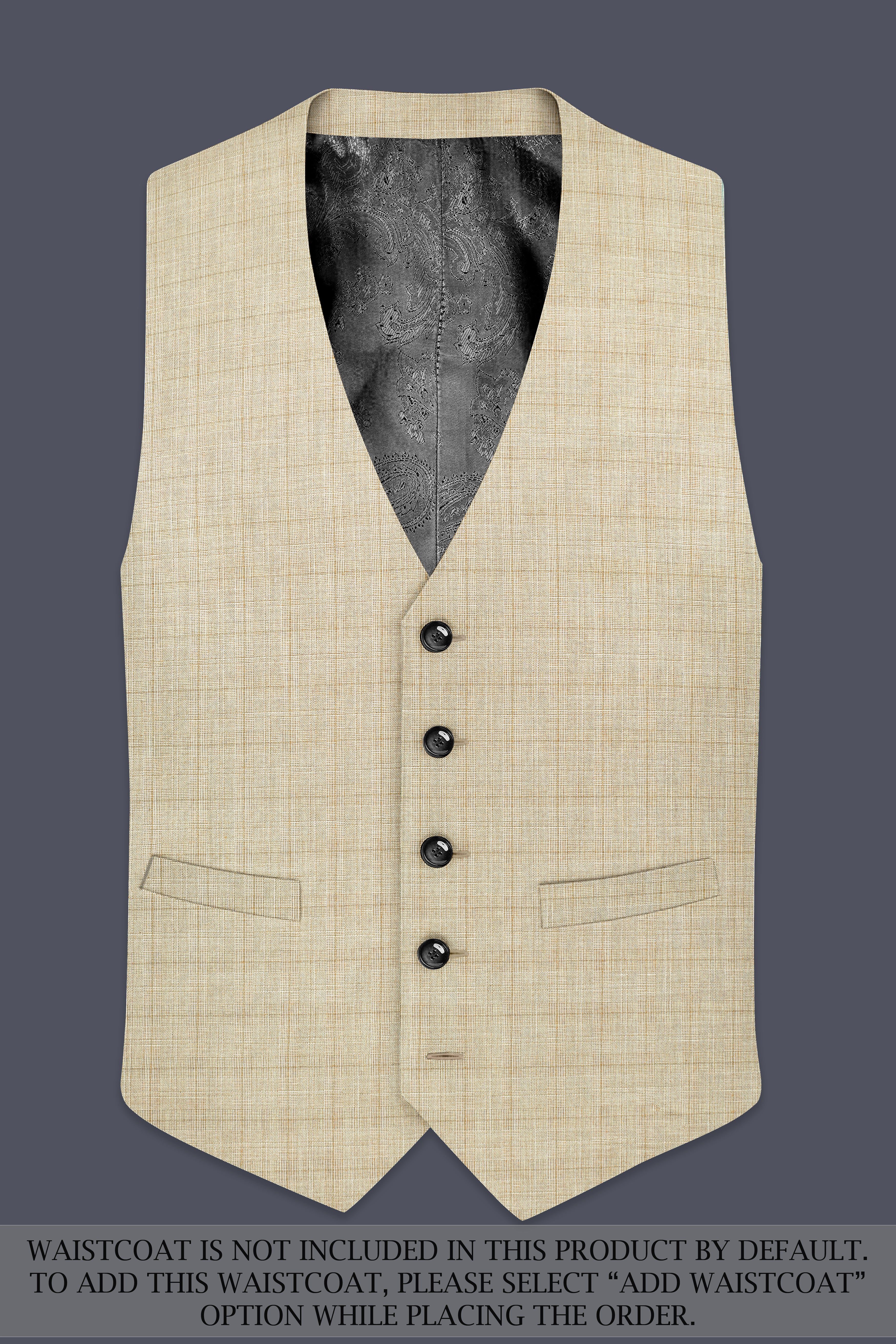 Alviora-Rodeo Dust Cream Windowpane Wool Rich Single Breasted Suit
