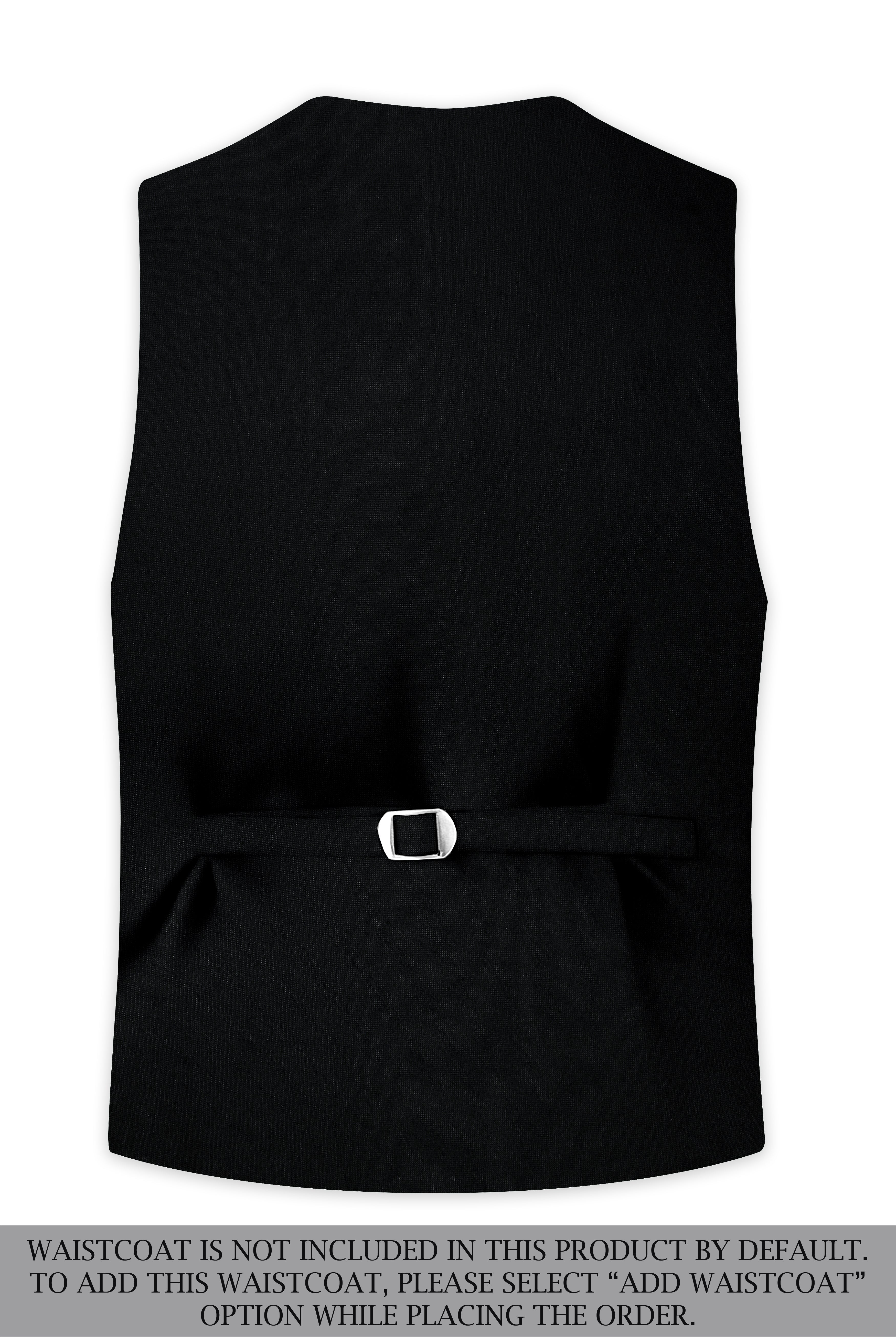 Noctivell-Jade Black Textured Wool Rich Single Breasted Suit