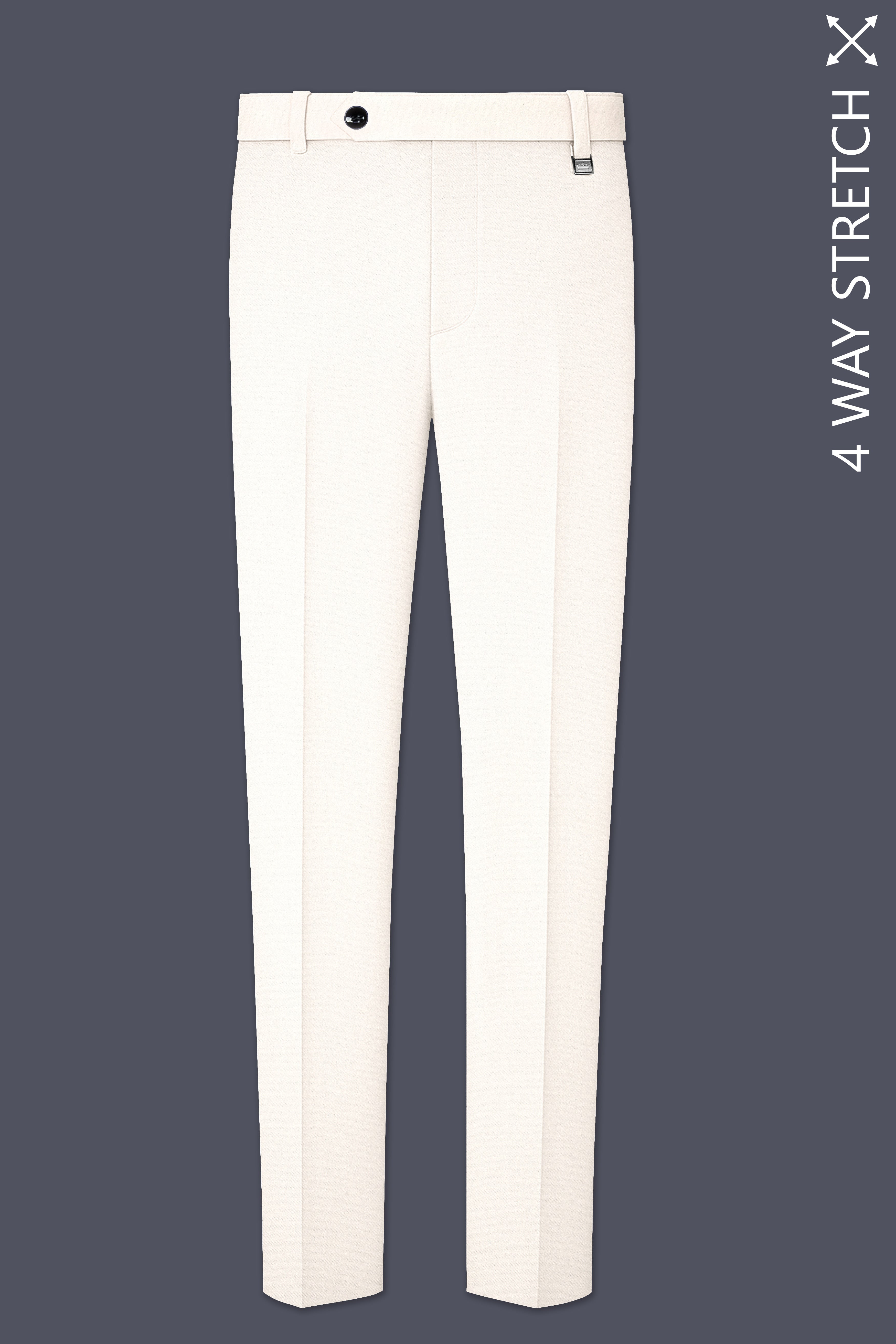 Biancore-Vista White 4-Way Stretch Premium Cotton Single Breasted Sports Suit
