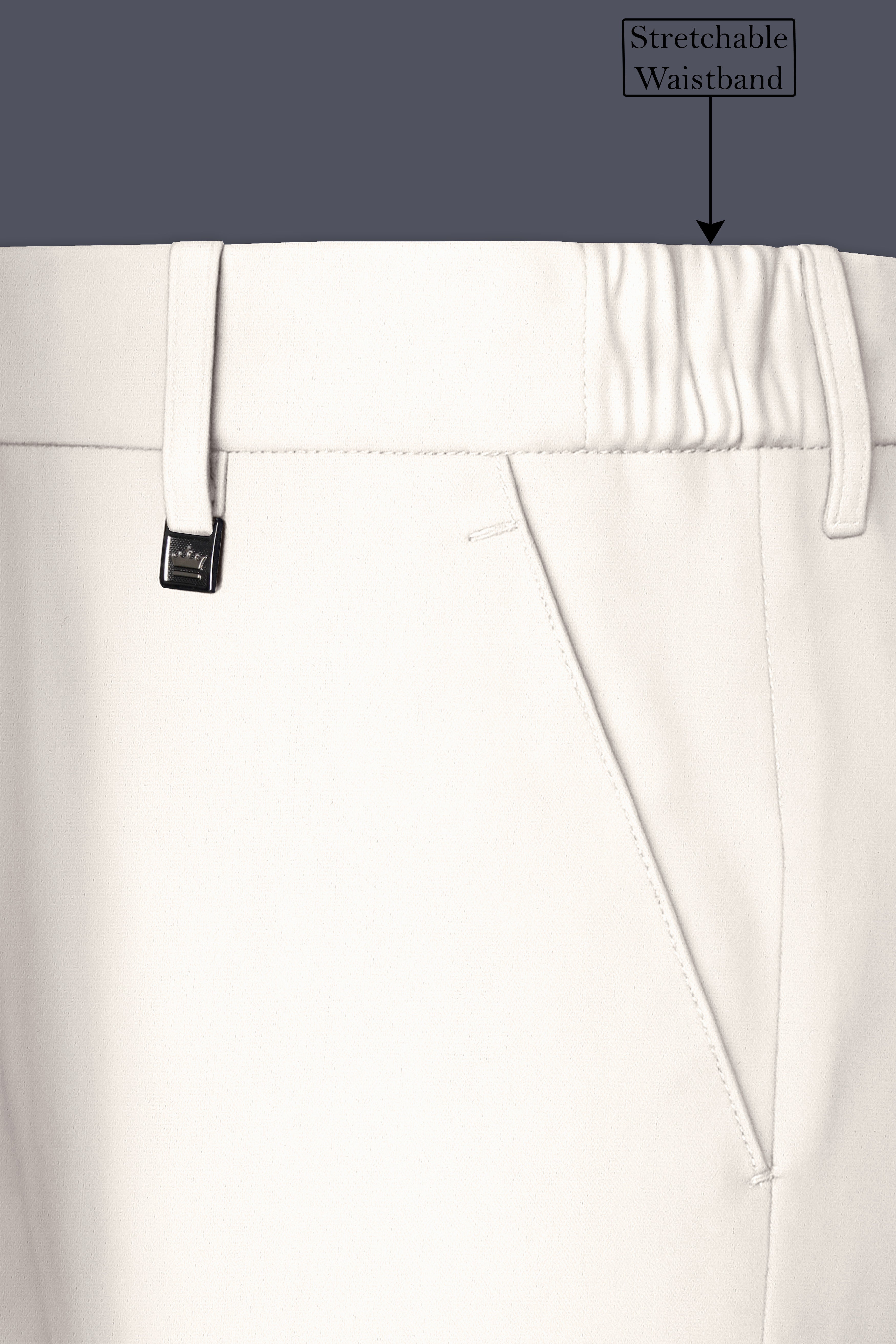 Biancore-Vista White 4-Way Stretch Premium Cotton Single Breasted Sports Suit