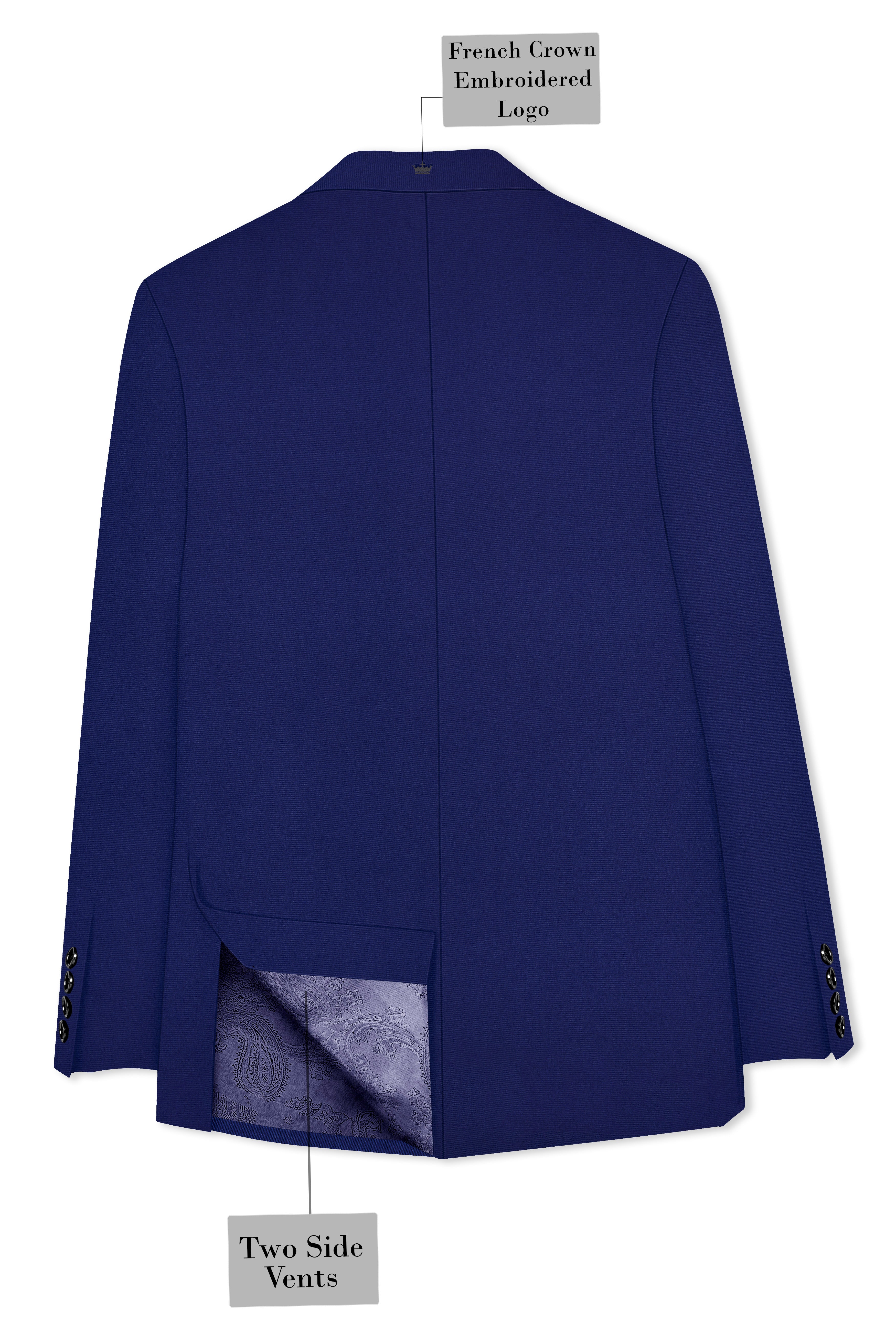 Premivell-Nile Blue Premium Cotton Single Breasted Sports Suit