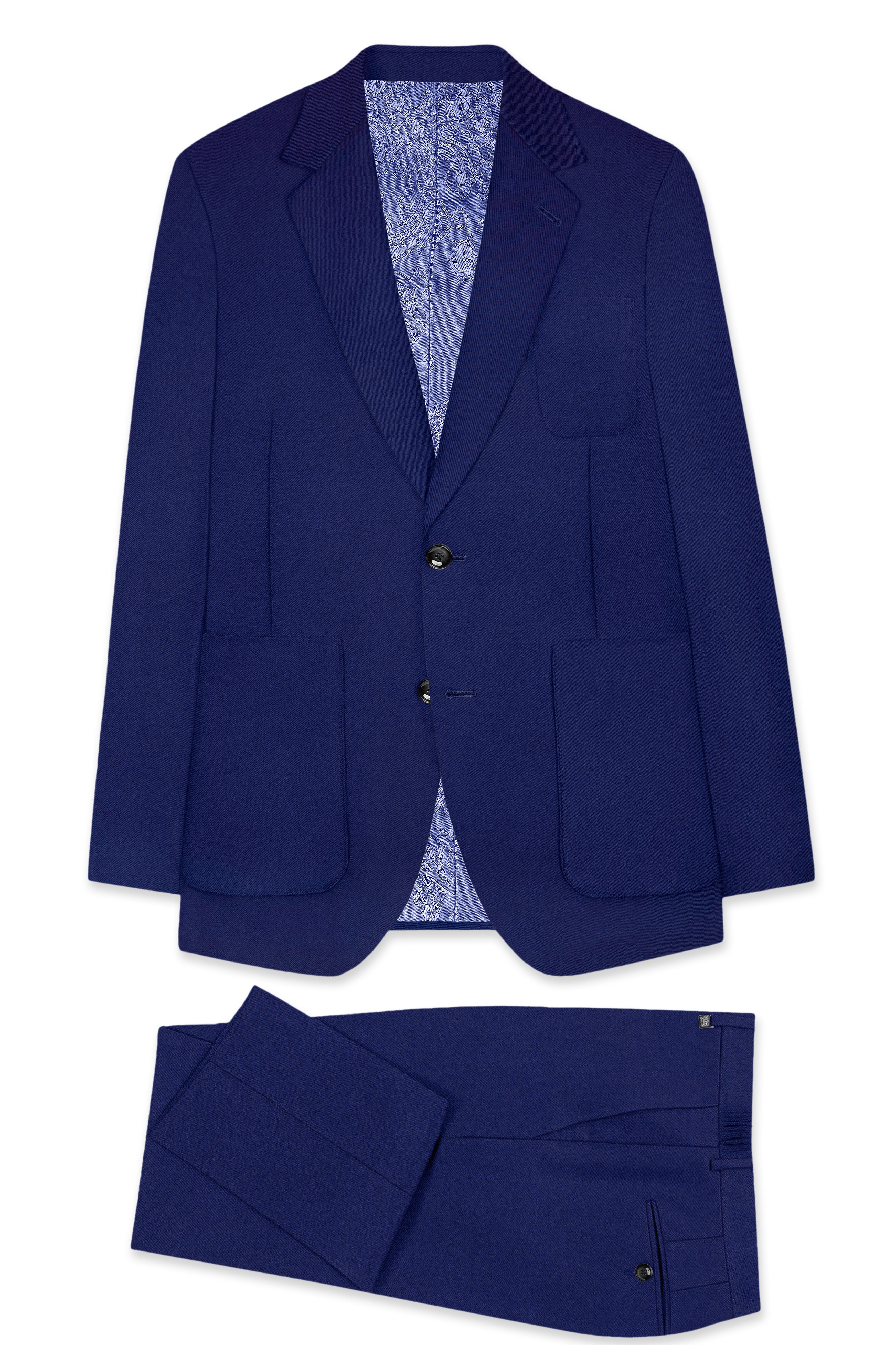 Premivell-Nile Blue Premium Cotton Single Breasted Sports Suit