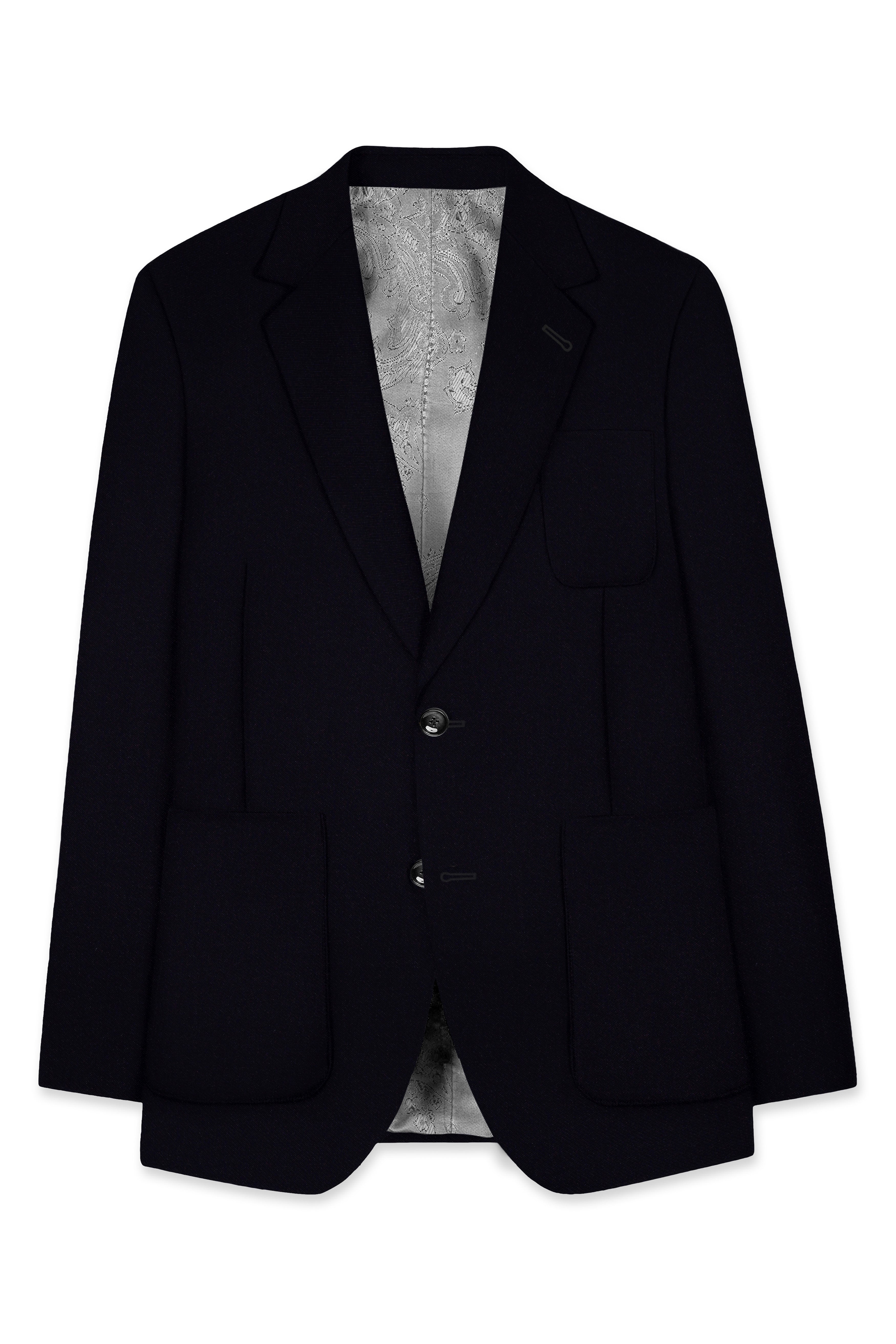 Noctivell-Jaguar Black Premium Cotton Single Breasted Sports Suit